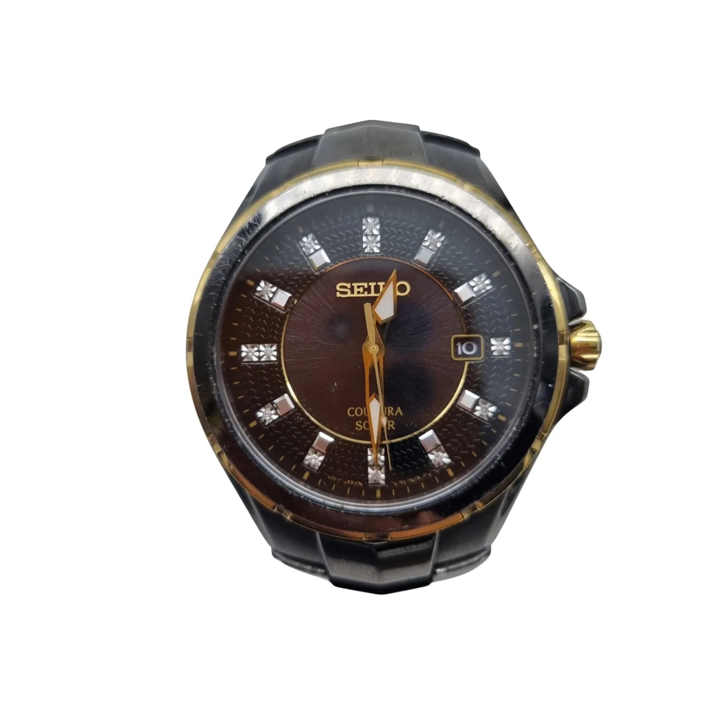 Seiko Coutura Solar Men’s Watch with Black Dial and Stainless Steel Band (WR 1356669)