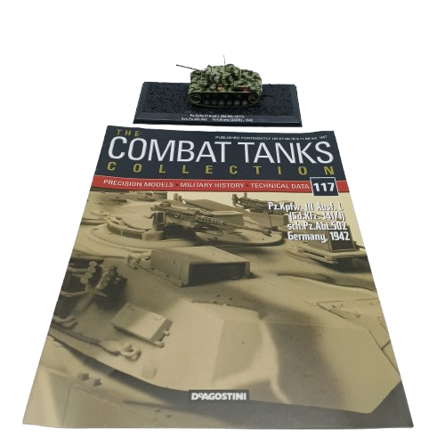 Combat Tanks Collection Pz.Kpfw. III Green Tank Model With Magazine in Case  (CP)