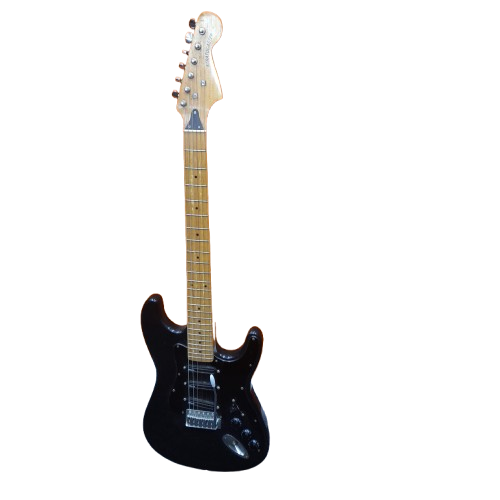 Stratocaster Electric Guitar Black With Soft Case  (MR)