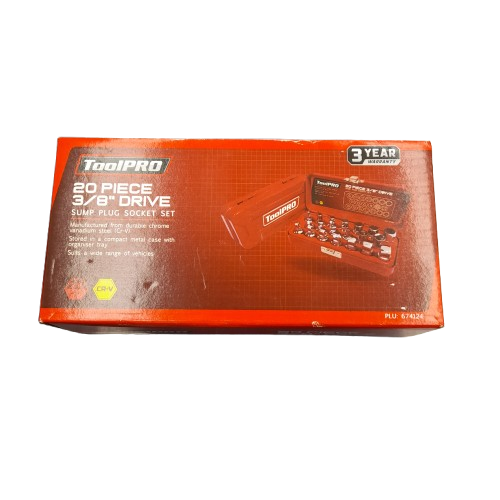 ToolPRO Sump Plug Removal Socket Set 3/8″ Drive 20 Piece