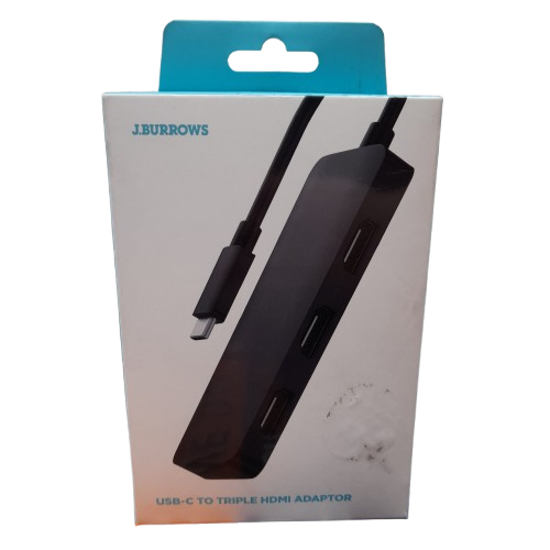 J.Burrows USB-C to Triple HDMI Adapter (MR)