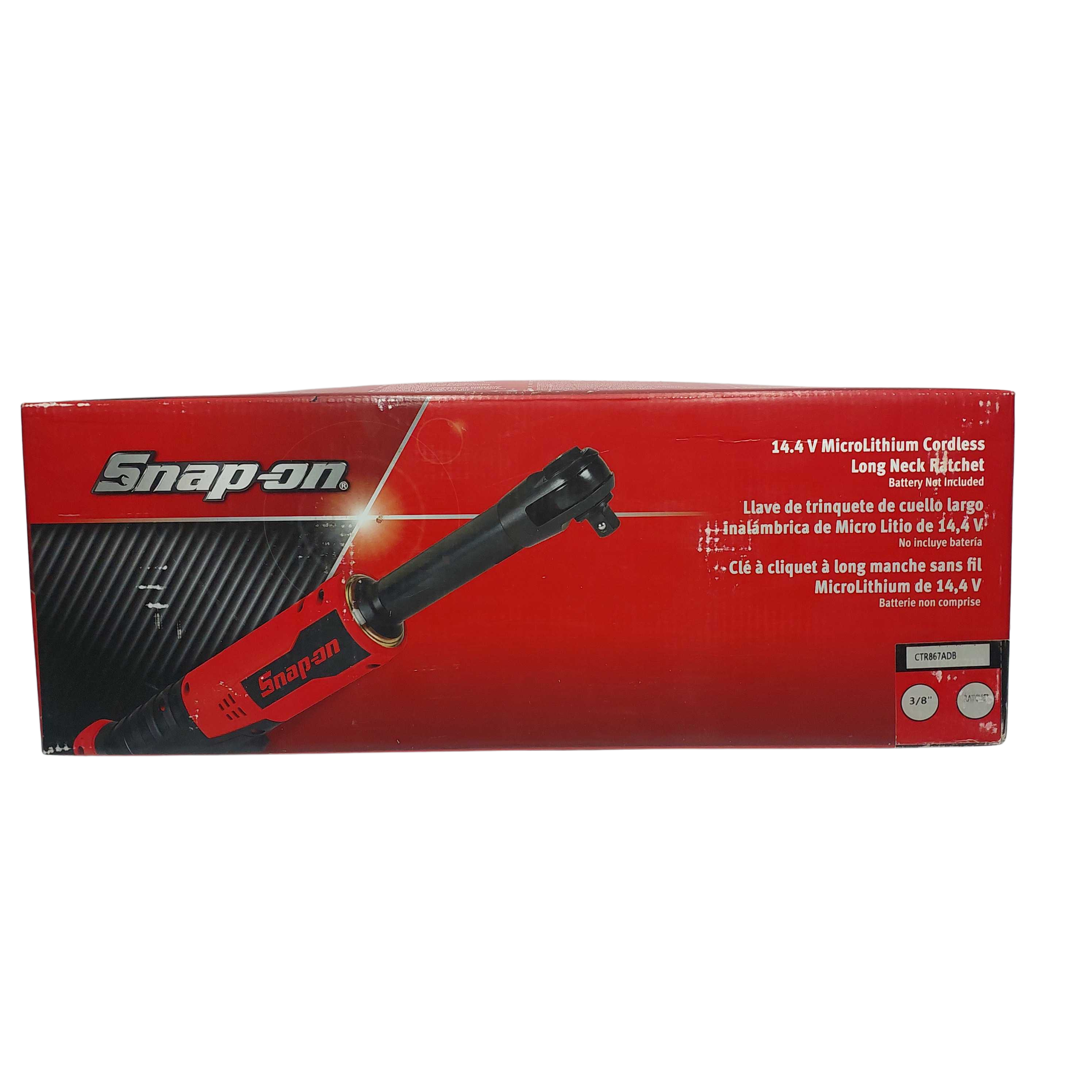 Snap-On 14.4V 3/8-Inch Drive Cordless Long-Neck Ratchet CTR867A Red (GB1425522)