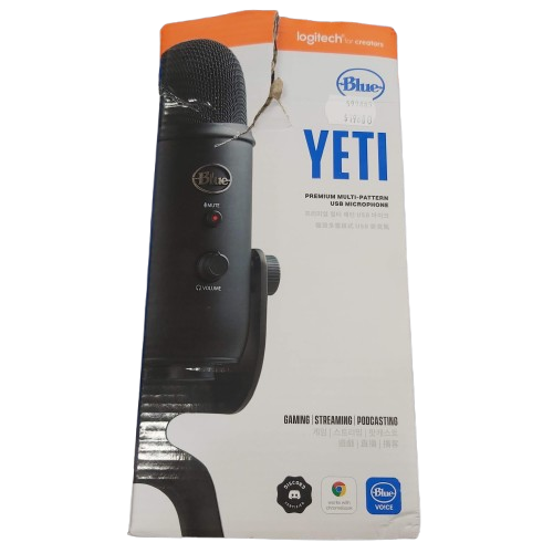 Logitech Blue Yeti Black Out Professional USB Microphone, Black, Good Condition, With Box No USB Cable