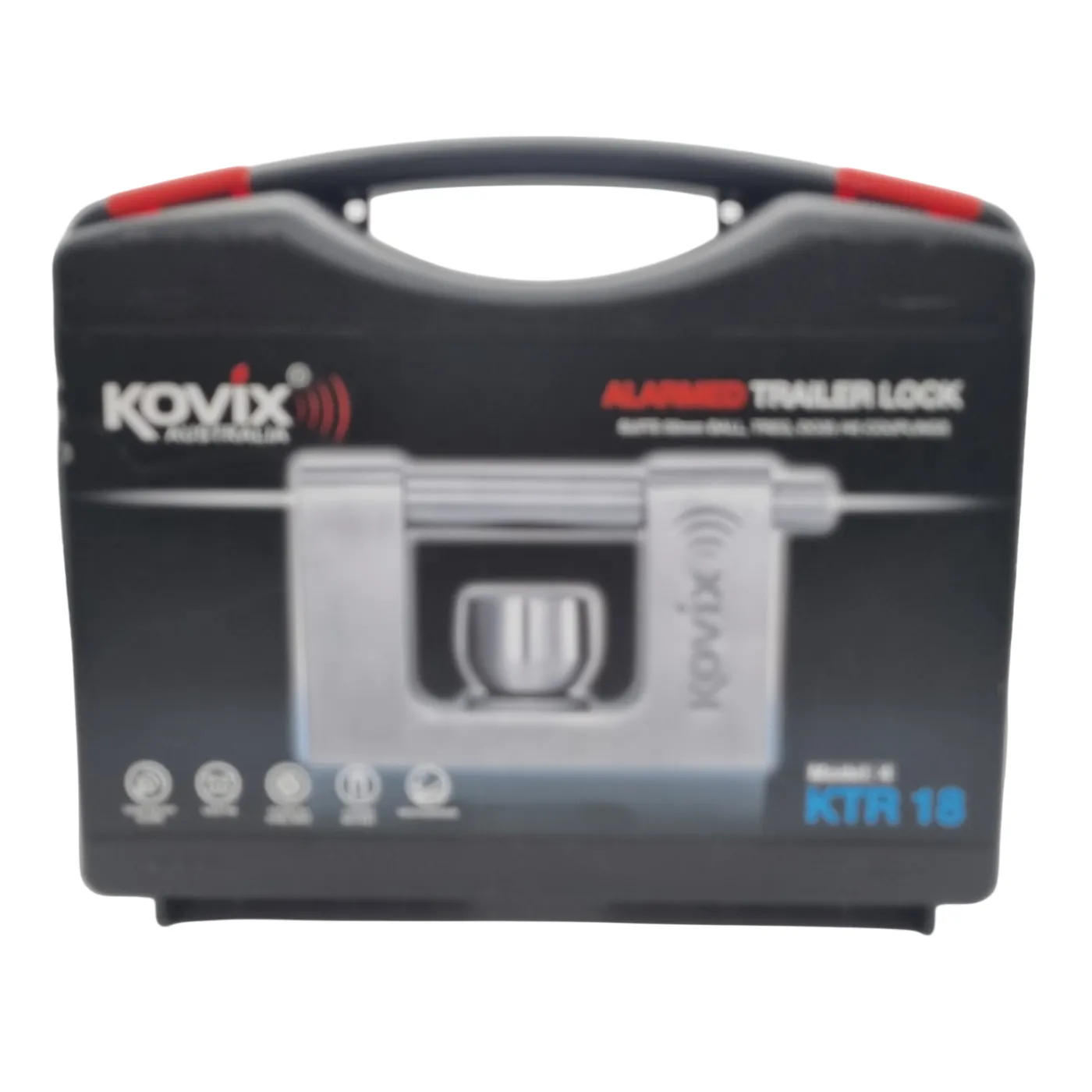 Kovix KTR18 Heavy-Duty Trailer Lock with Case and Keys