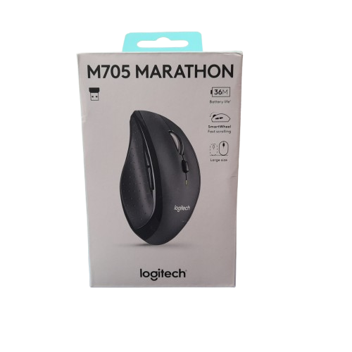 Logitech M705 Marathon Wireless Mouse Black Like New (JN)