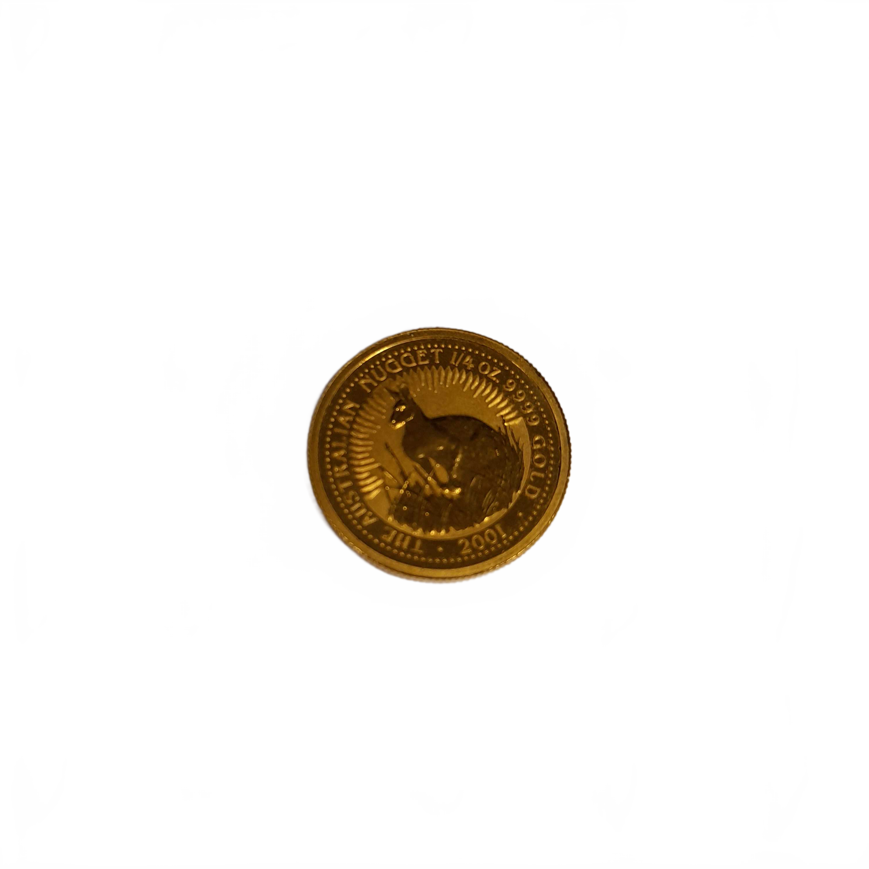 2001 The Australian Nugget 1/4 oz 24ct Gold Round Coin 7.8g (WL 1433770)