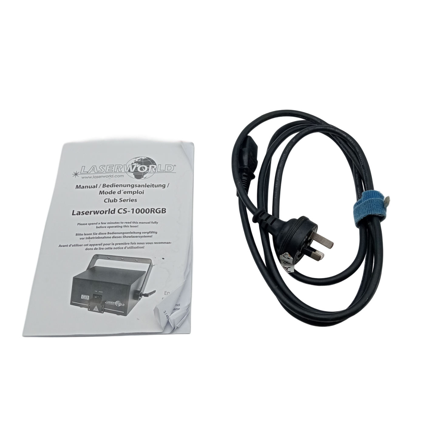 LaserWorld CS-1000RGB Mk3 Laser Beam – In box + Keys + Manual + Cables