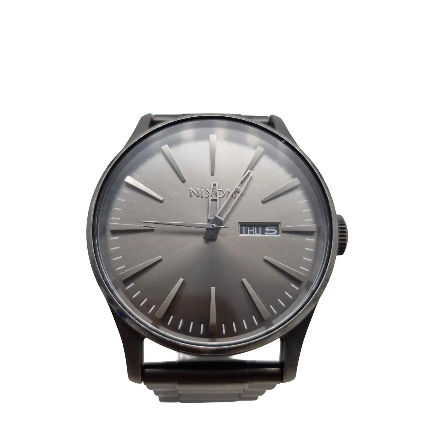 Nixon The Sentry SS Men’s Watch with Grey Steel Band (WR 1364343)