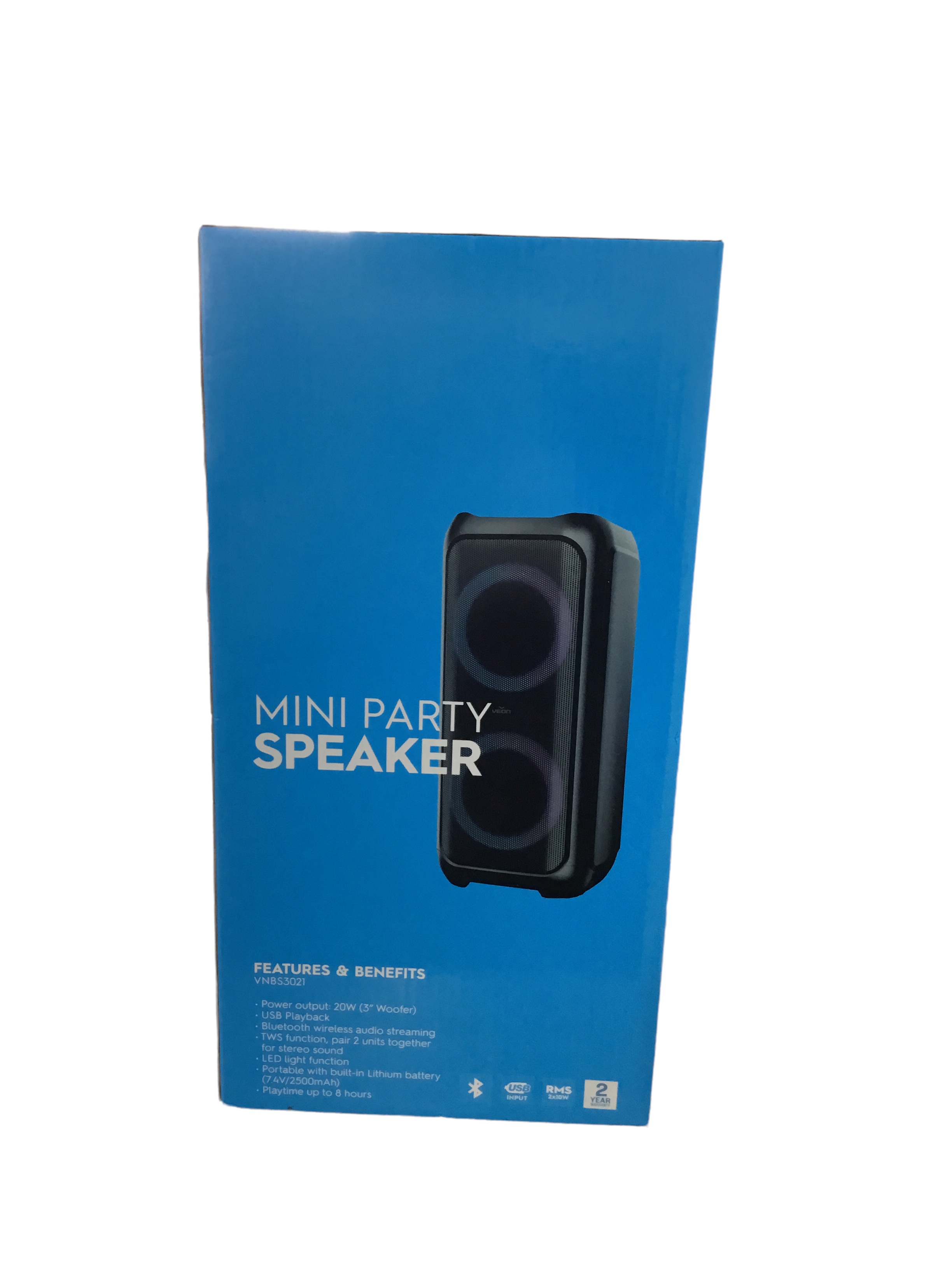 veon bluetooth party speaker