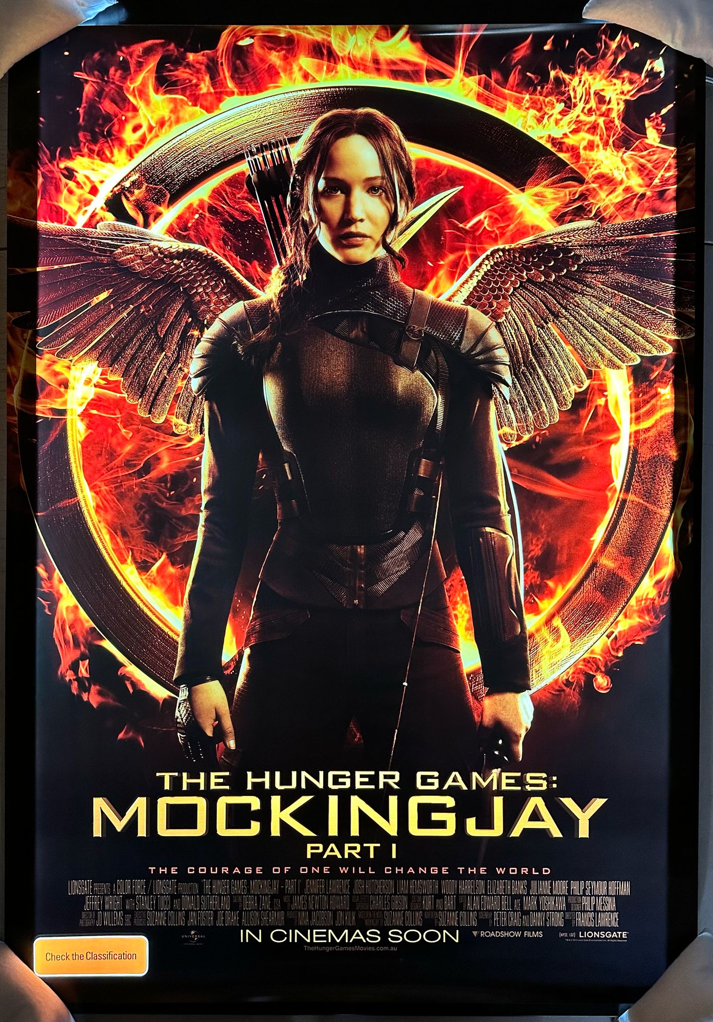 THE HUNGER GAMES MOCKINGJAY PART 1 2014 ORIGINAL AUSTRALIAN CINEMA RELEASE  DOUBLE SIDED ONE-SHEET MOVIE POSTER