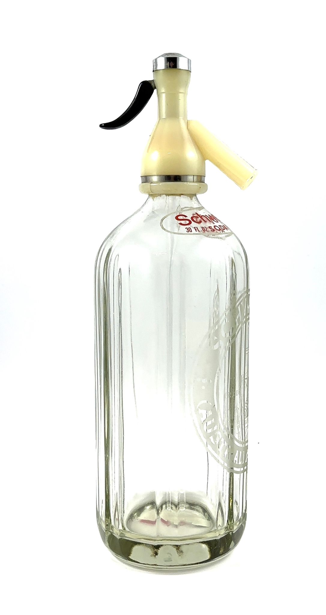 VINTAGE SCHWEPPES SODA SYPHON GLASS BOTTLE AUSTRALIA