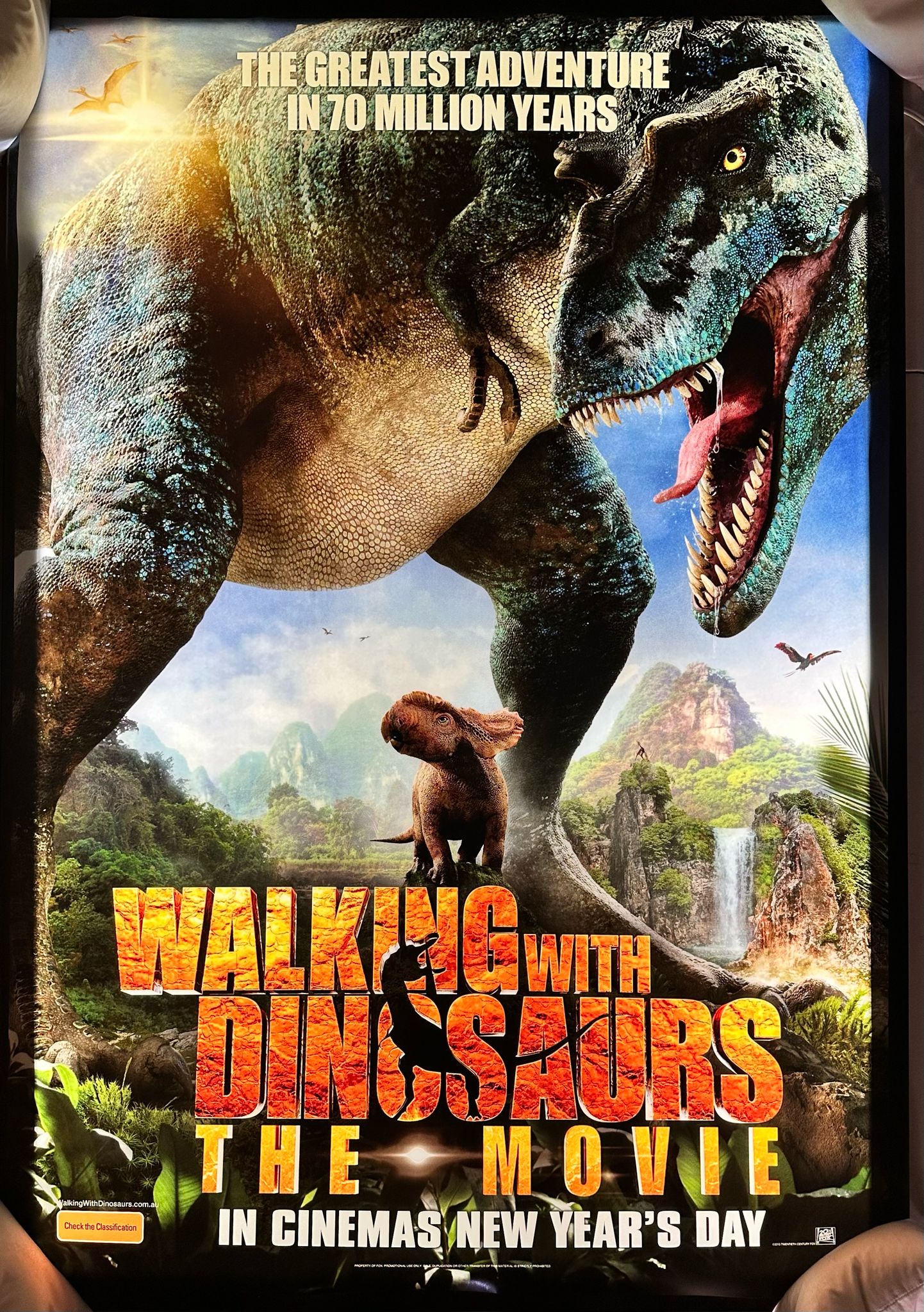 WALKING WITH DINOSAURS THE MOVIE 2013 ORIGINAL AUSTRALIAN CINEMA RELEASE  DOUBLE SIDED ONE-SHEET MOVIE POSTER