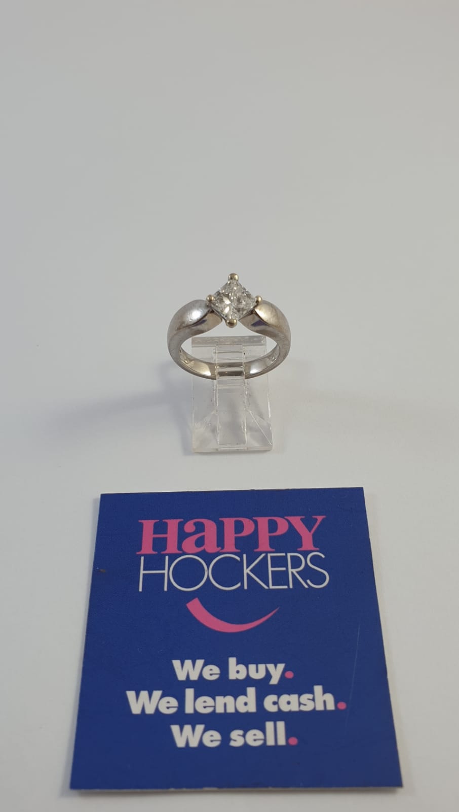 18CT WHITE GOLD RING SET WITH 1 X 1.05CT DIAMOND