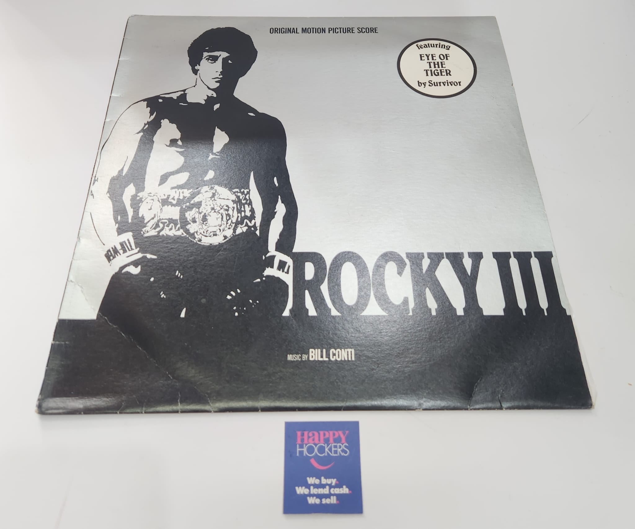 ROCKY III ORIGINAL MOTION PICTURE SCORE VINYL ALBUM. PRINTED IN 1982