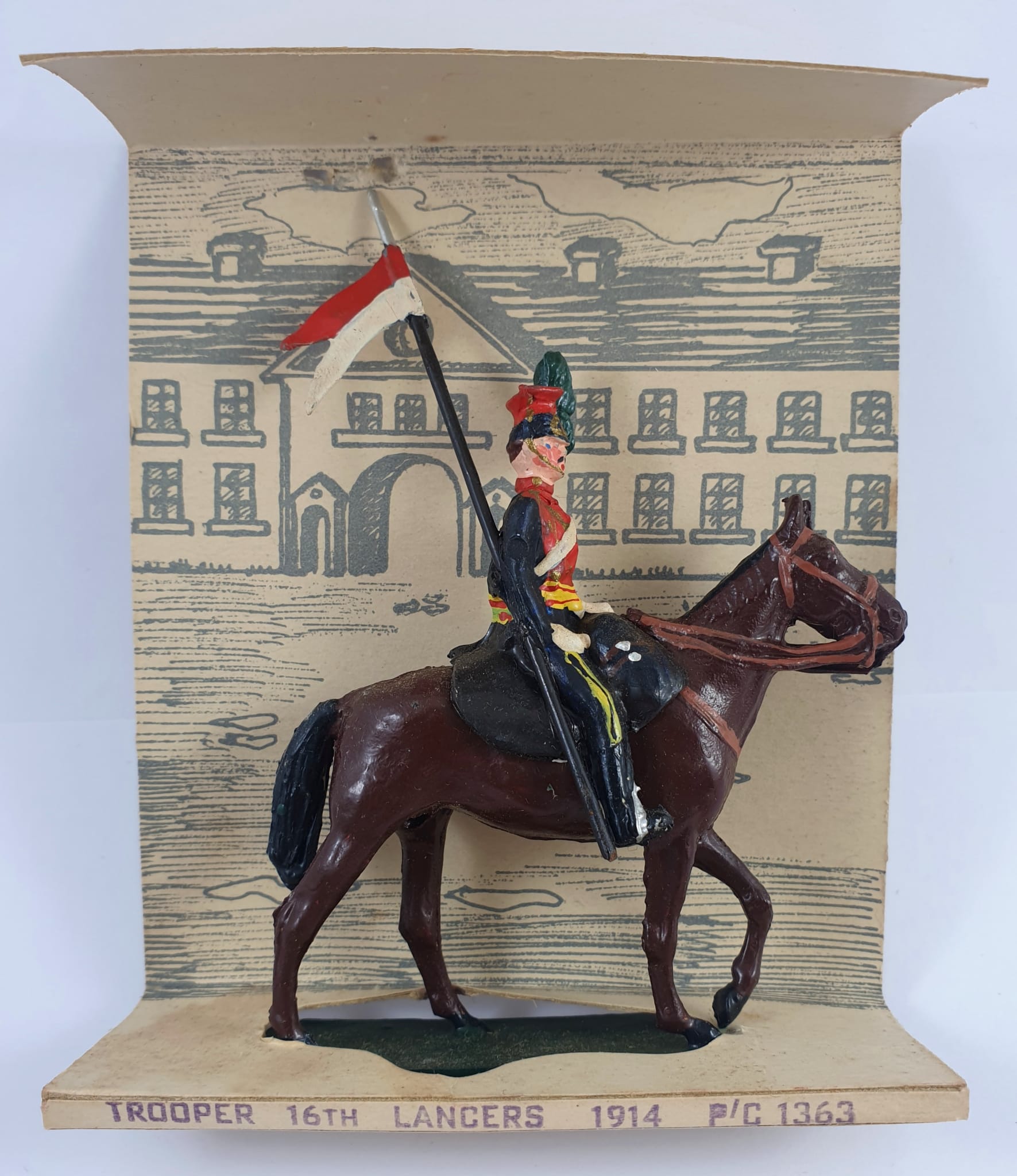 SOLDIERS OF THE WORLD SMALL STATUE. TROOPER 16TH LANCERS 1914