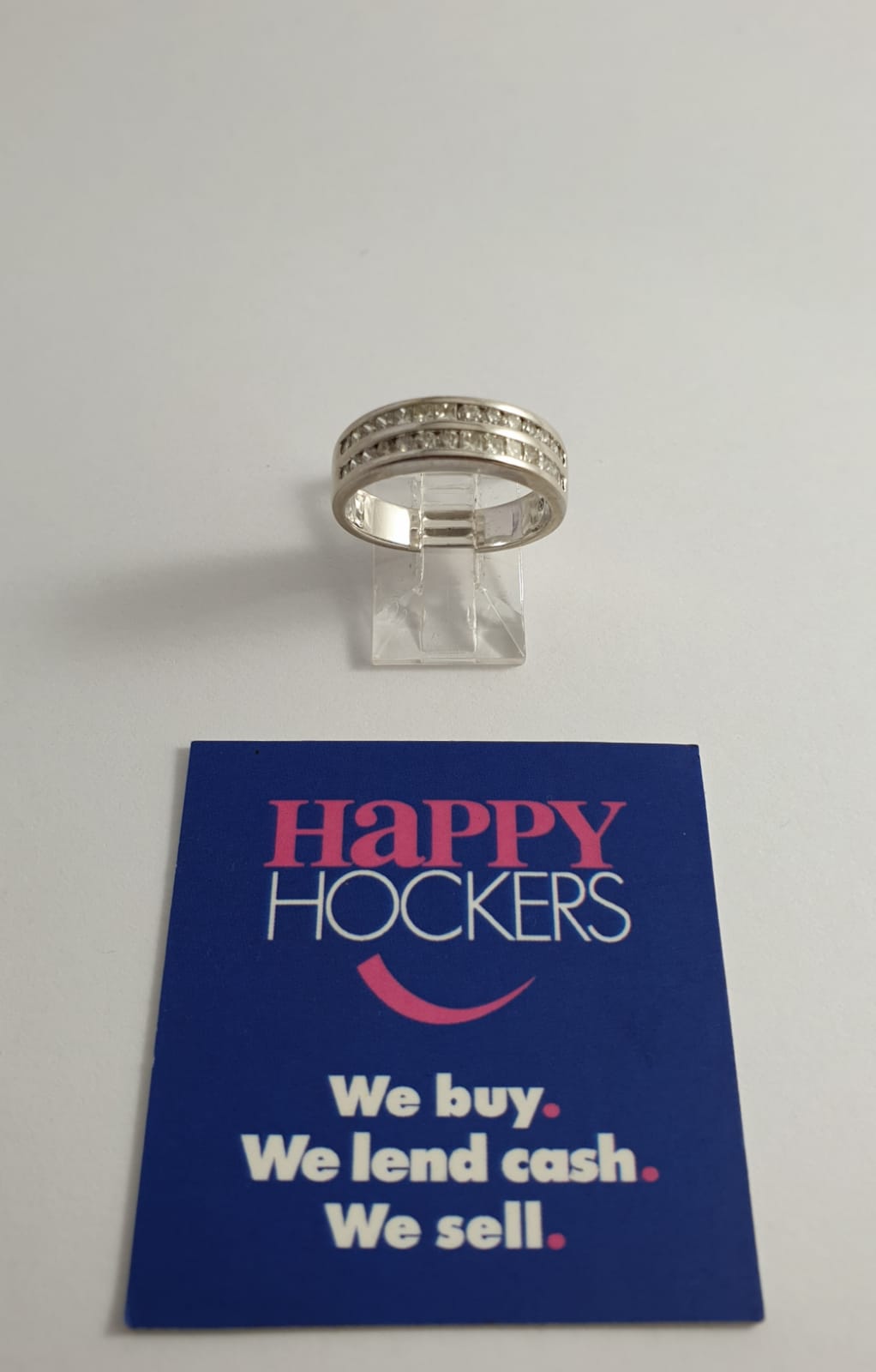 18CT WHITE GOLD CHANNEL SET DIAMOND ETERNITY RING