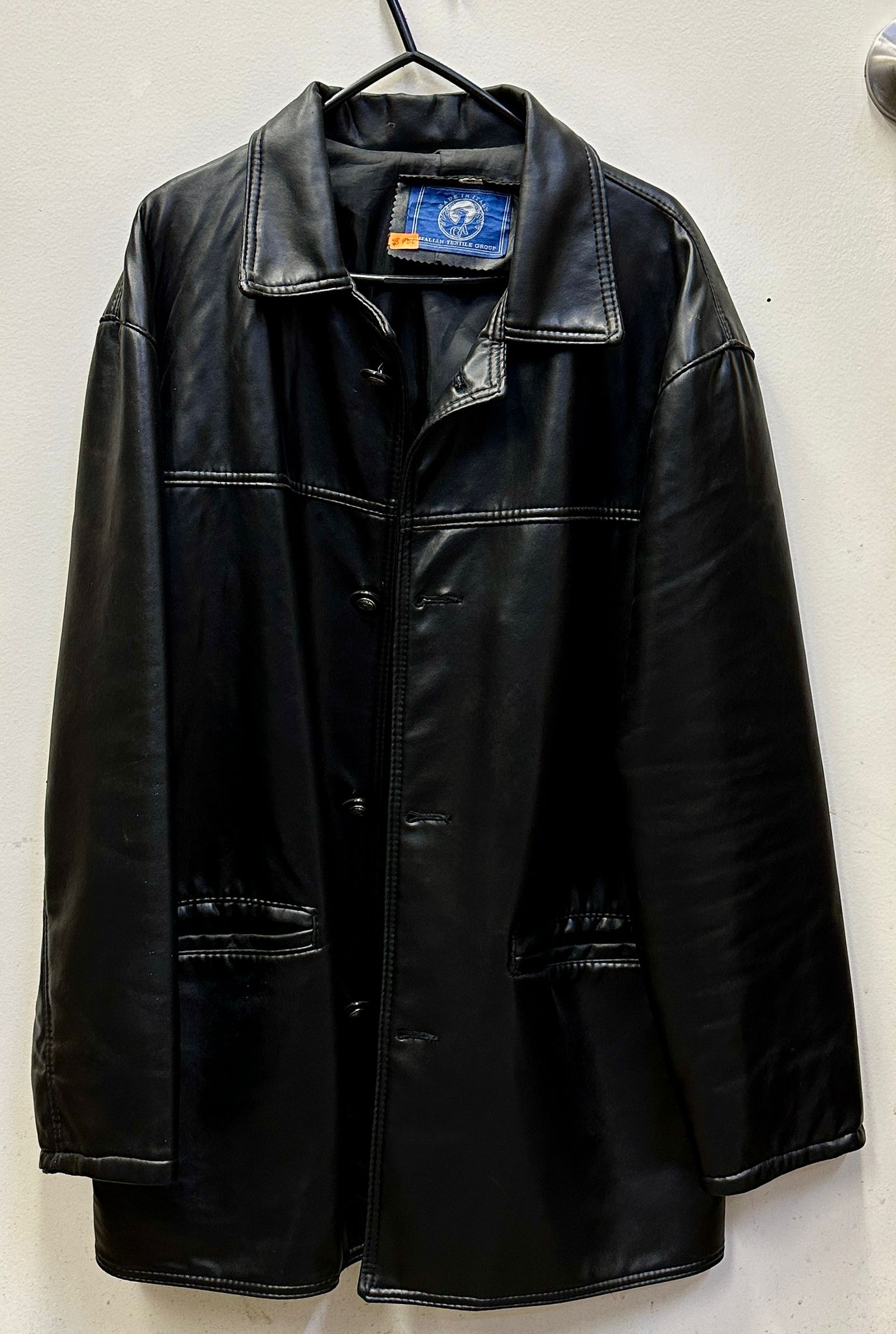 GEORGIO ARMANI BLACK LEATHER JACKET