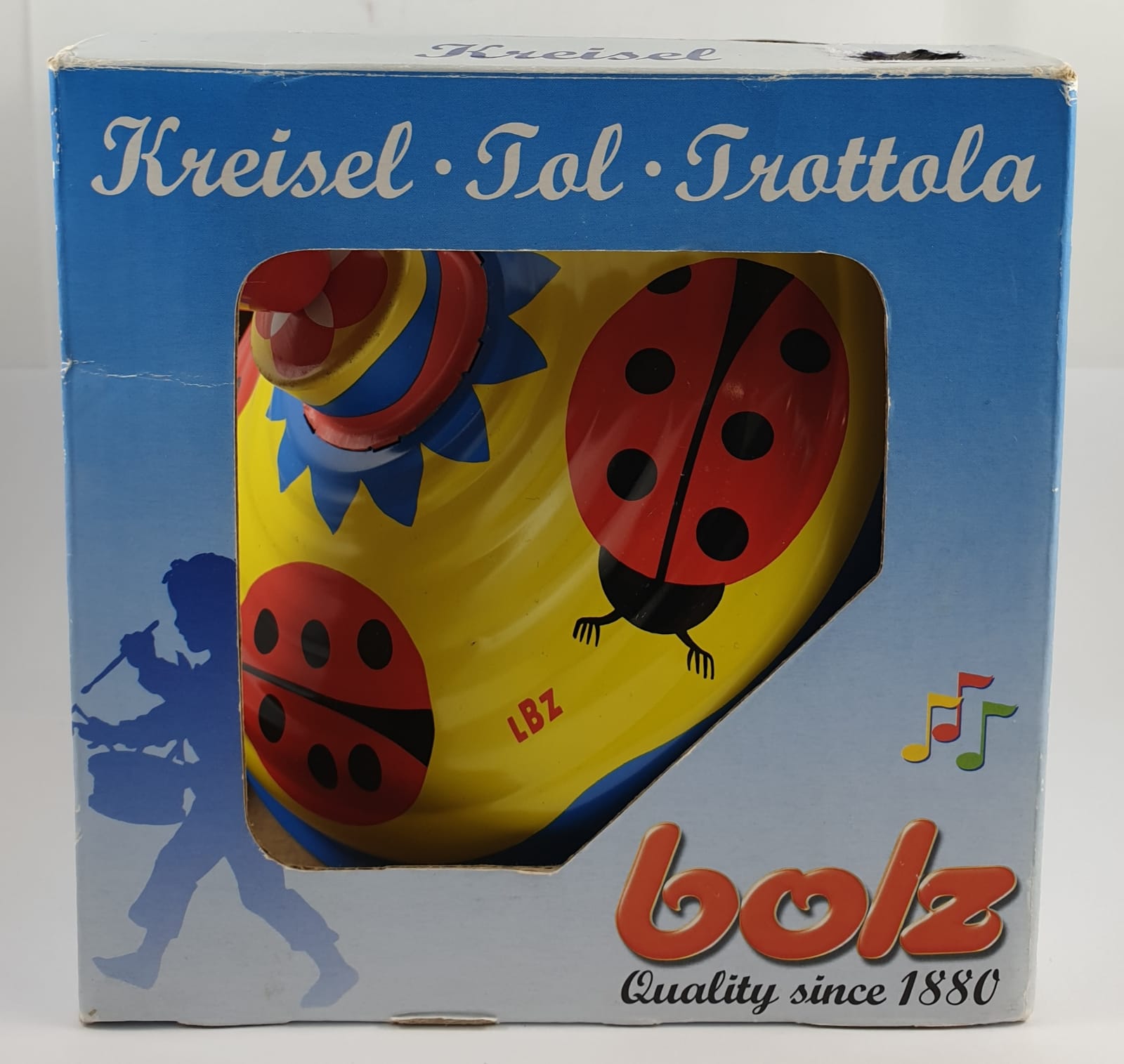 BOLZ METAL 16CM SPINNING TOP. AS NEW IN BOX