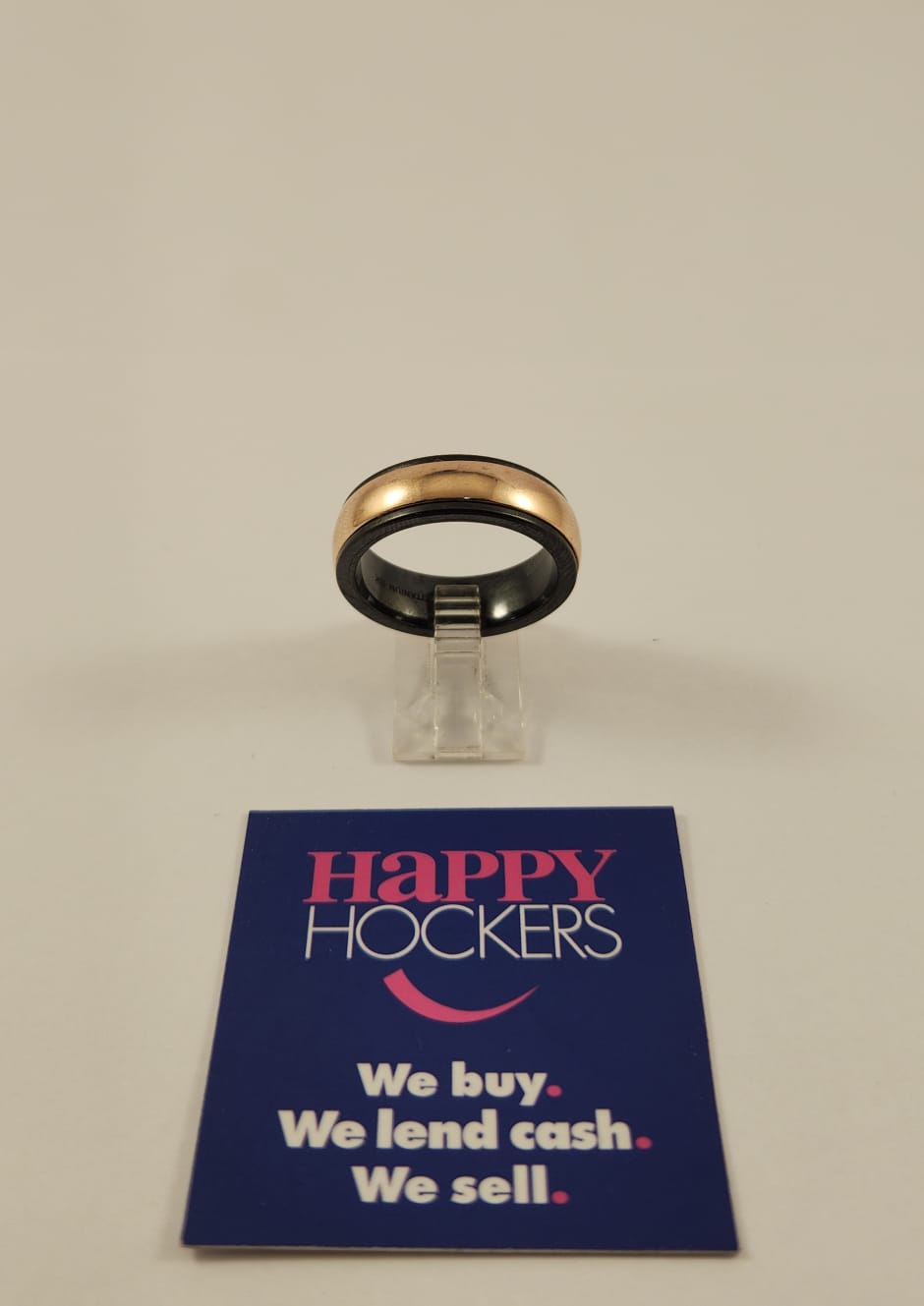 10CT YELLOW GOLD AND TITANIUM RING