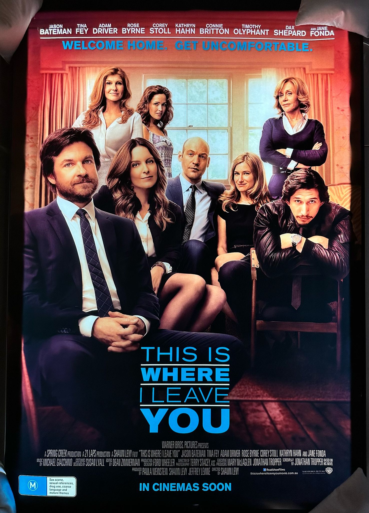 THIS IS WHERE I LEAVE YOU 2014 ORIGINAL AUSTRALIAN CINEMA RELEASE  DOUBLE SIDED ONE-SHEET MOVIE POSTER
