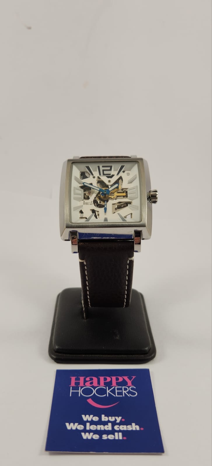 ARBUTUS AR514 40MM X 40MM STAINLESS STEEL MANUAL WINDING WATCH