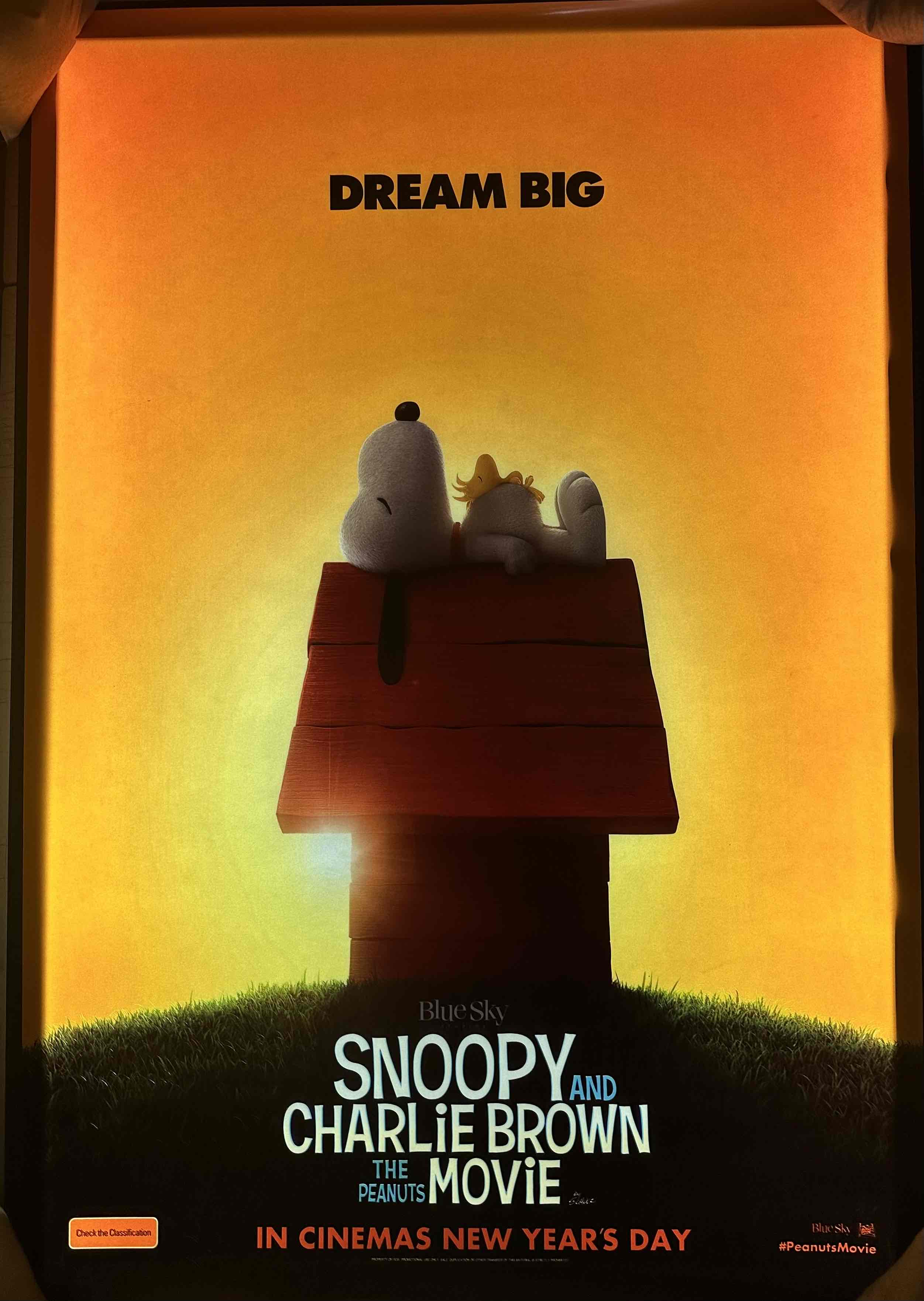 SNOOPY AND CHARLIE BROWN THE PEANUTS MOVIE TEASER 2015 D/S  MOVIE POSTER