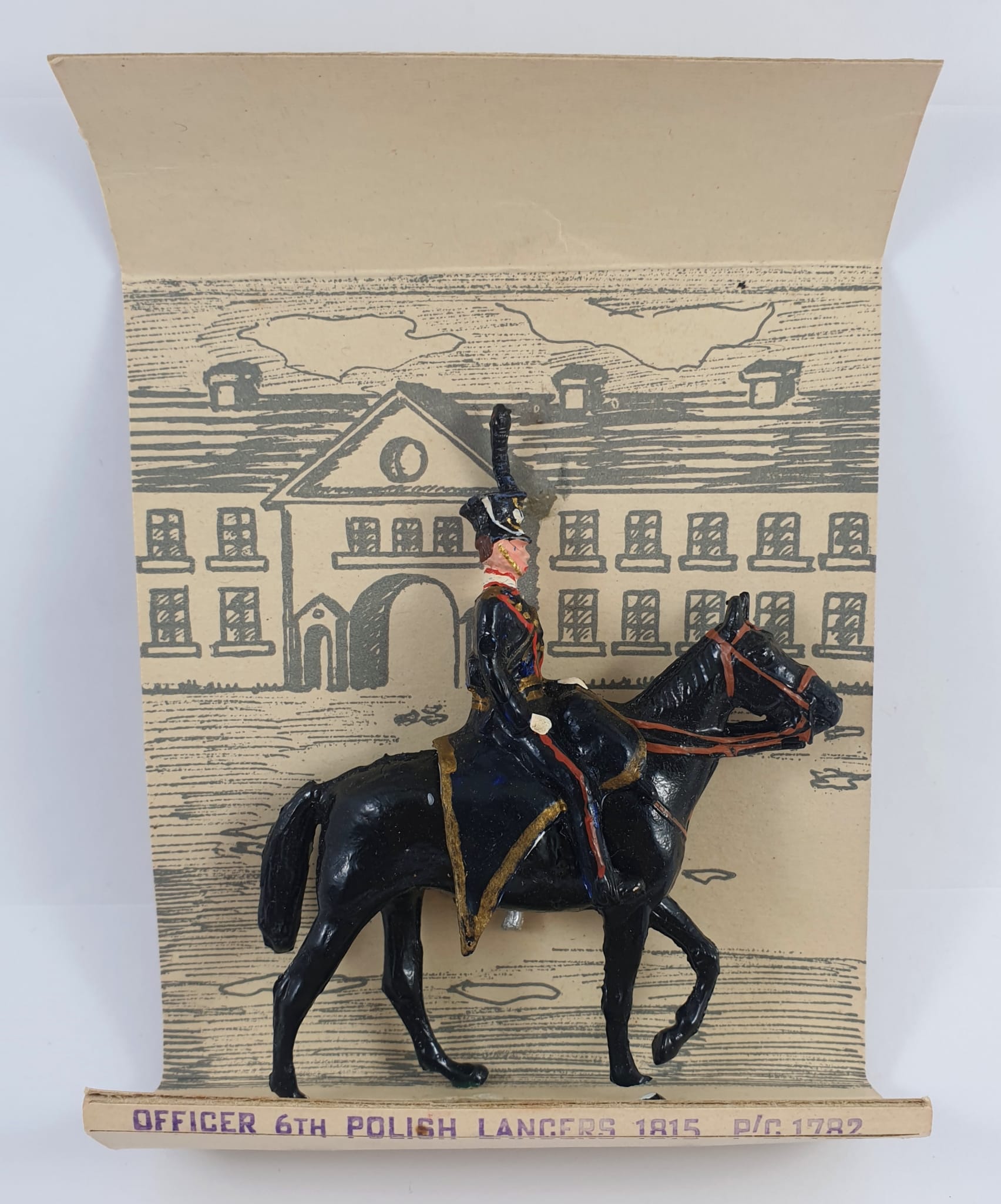 SOLDIERS OF THE WORLD SMALL STATUE. OFFICER 6TH POLISH LANCERS 1815