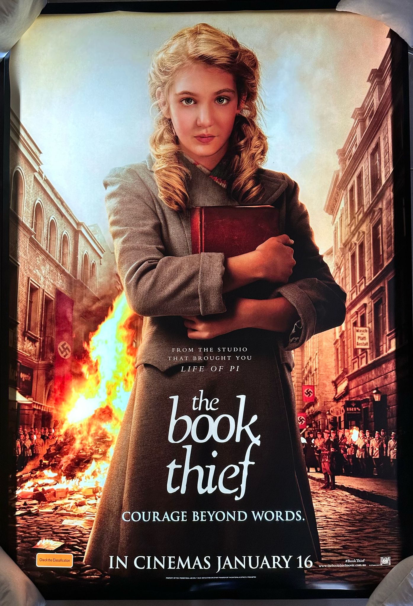 THE BOOK THIEF 2013 ORIGINAL AUSTRALIAN CINEMA RELEASE  DOUBLE SIDED ONE-SHEET MOVIE POSTER