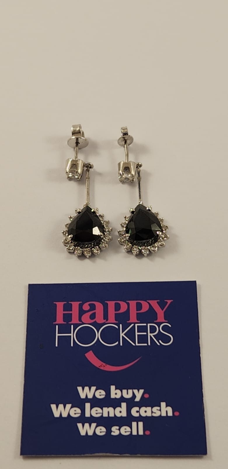18CT AND 14CT WHITE GOLD EARRINGS SET WITH NATURAL AUSTRALIAN SAPPHIRES AND DIAMONDS