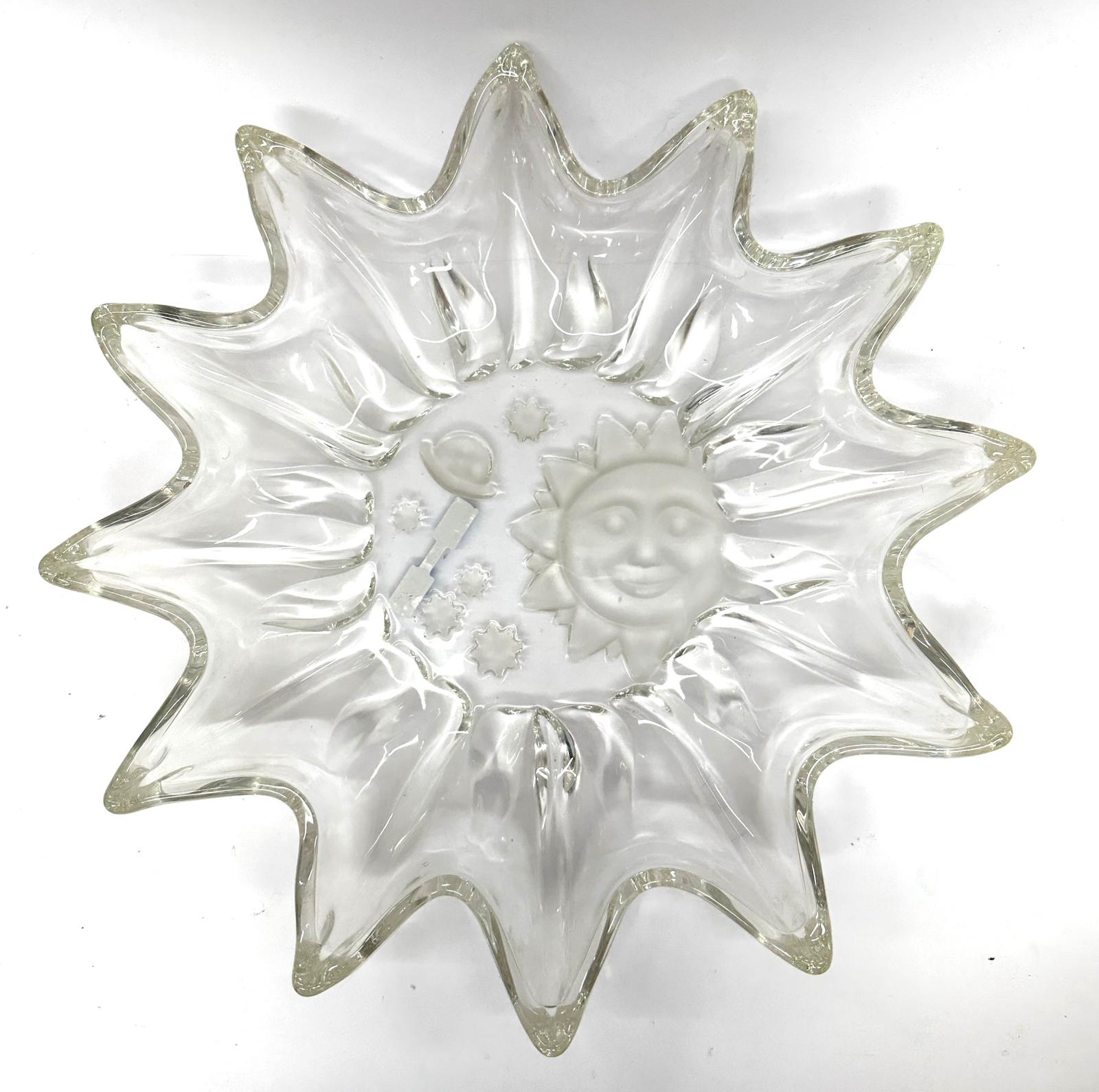 SUN BURST GLASS PLATTER