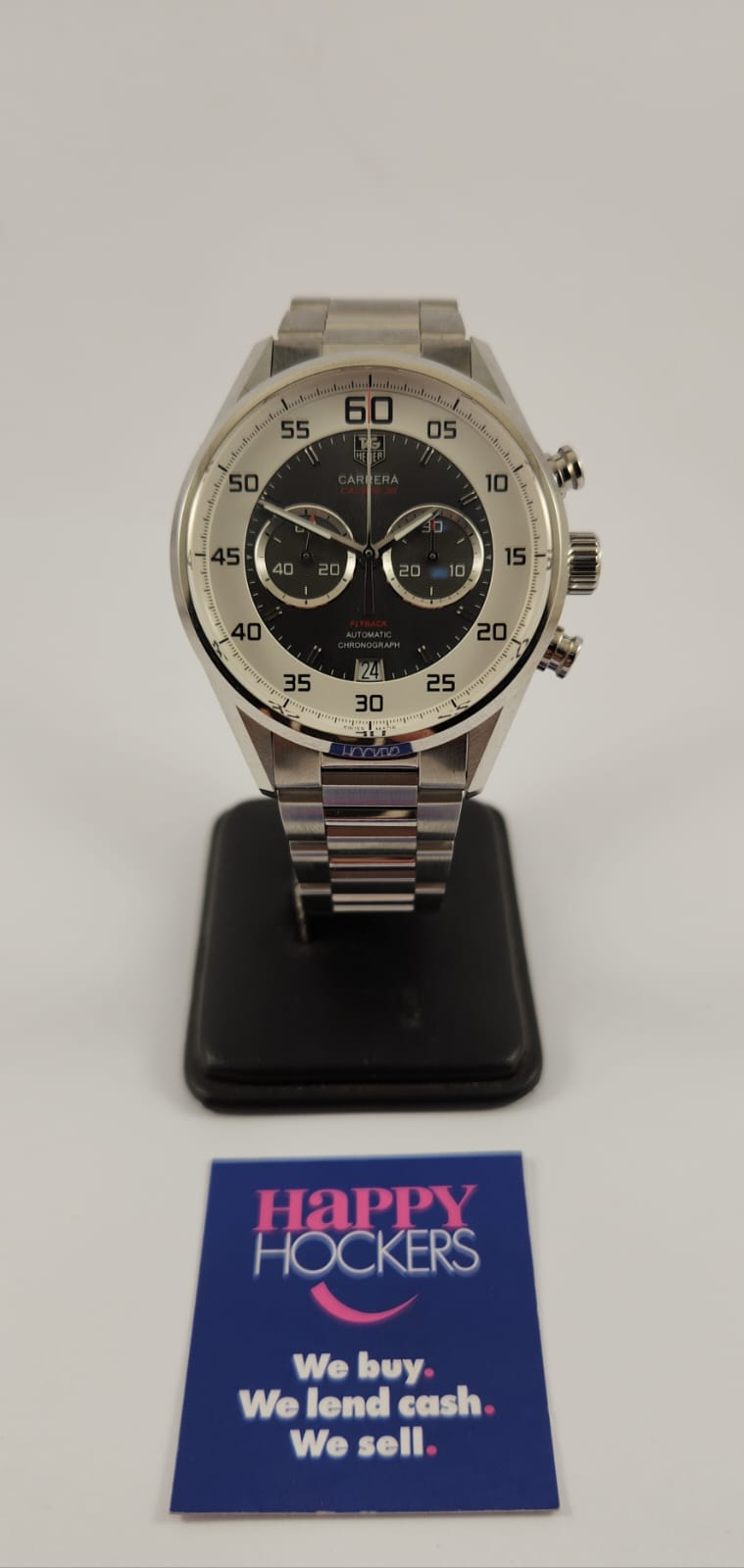 TAG HEUER WATCH MODEL: CAR2B11 BA0799. 43MM CASE. SWISS MADE 31 JEWEL AUTOMATIC CHRONOGRAPH