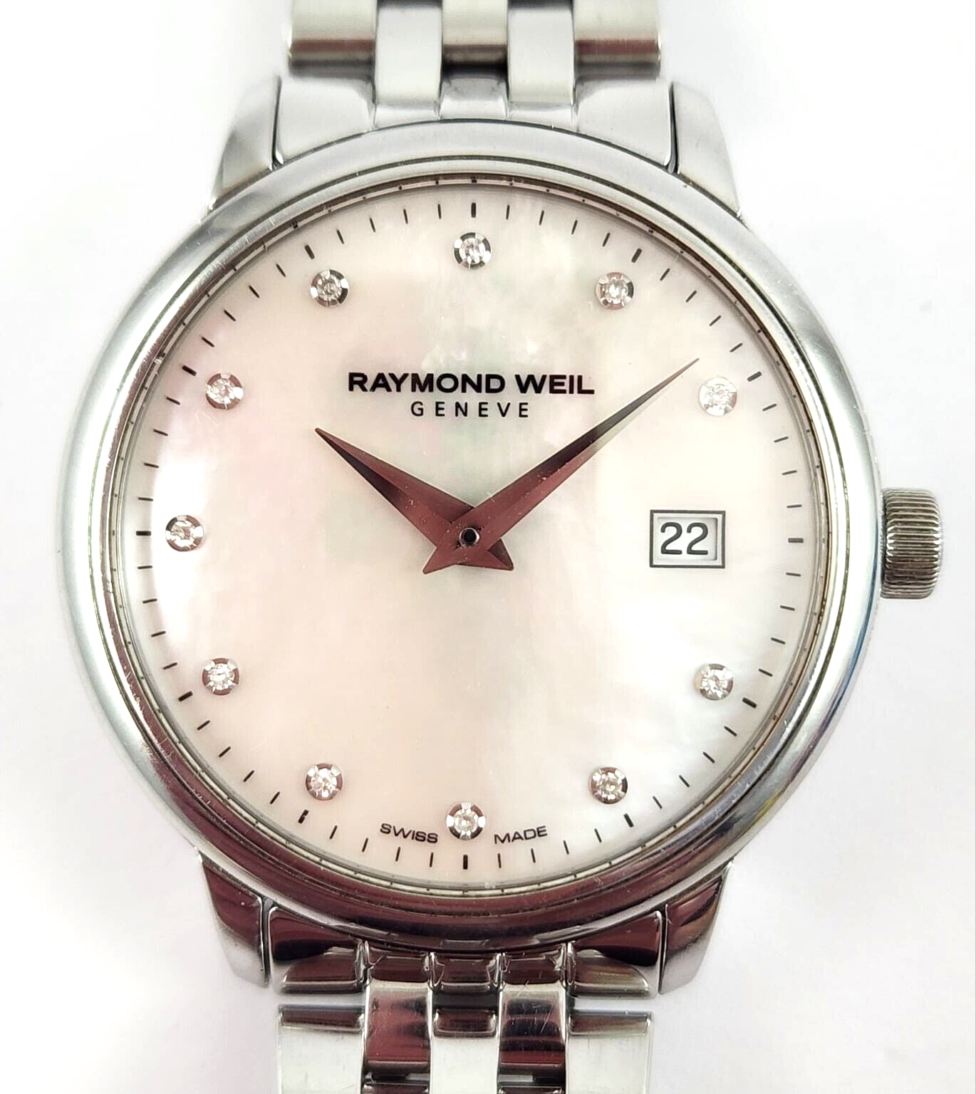 RAYMOND WEIL TOCATA 5988 LADIES 29MM STEEL QUARTZ DRESS WATCH