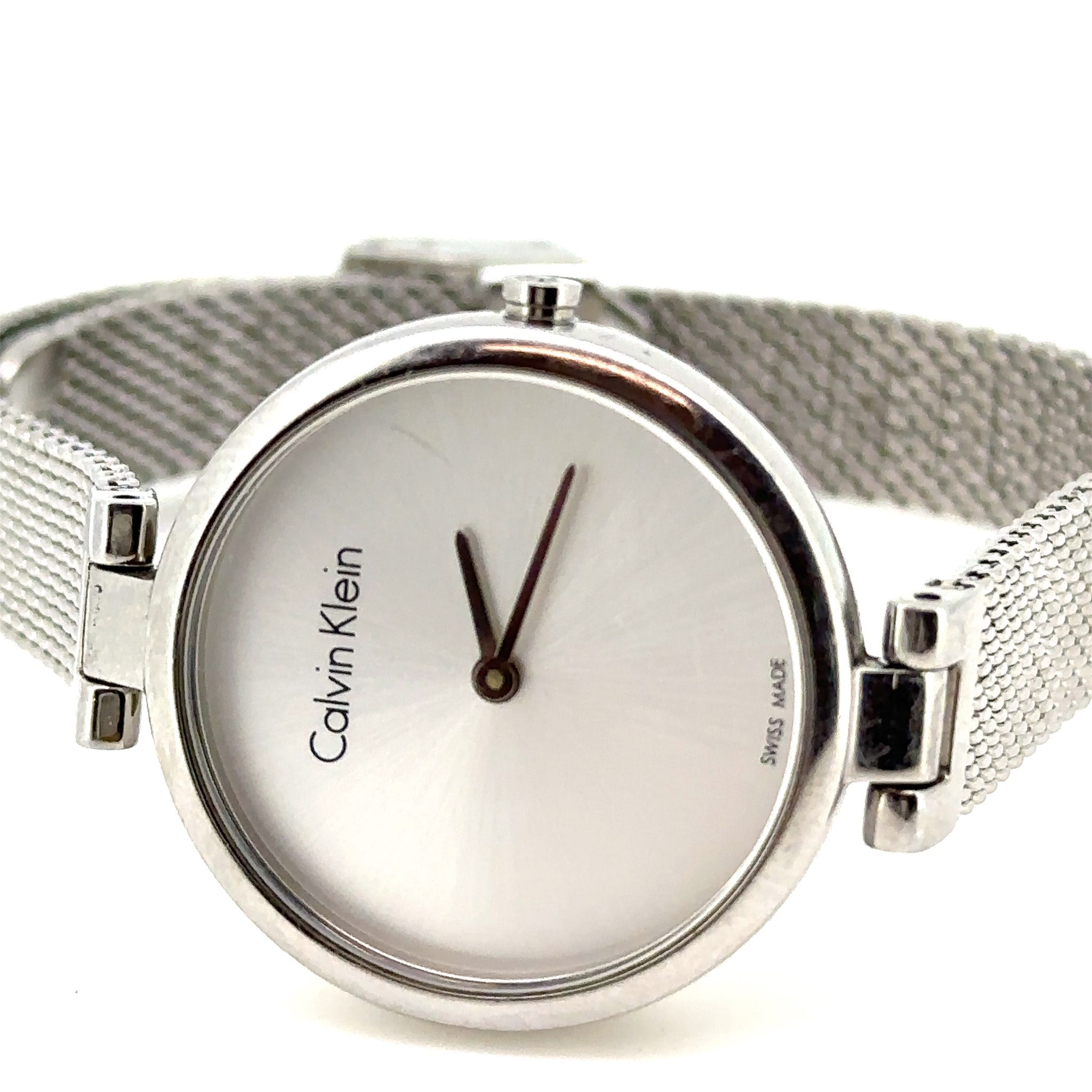 SILVER CALVIN KLEIN QUARTZ WATCH
