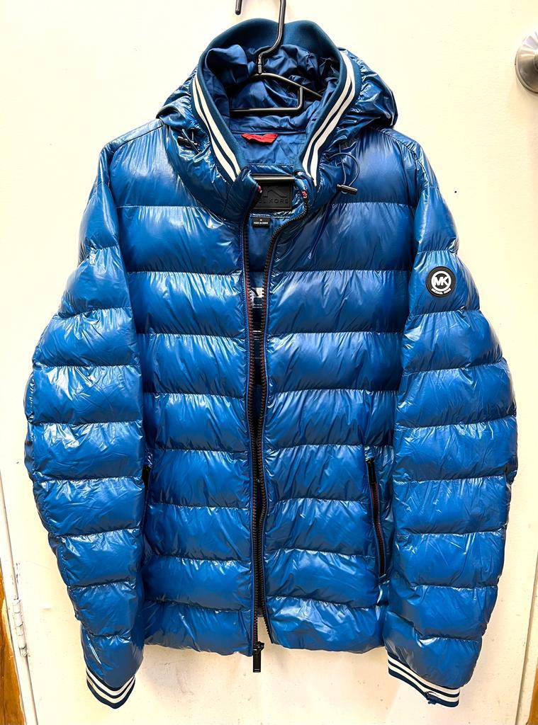 MICHAEL KORS RIBBED PUFFER JACKET WITH HOOD