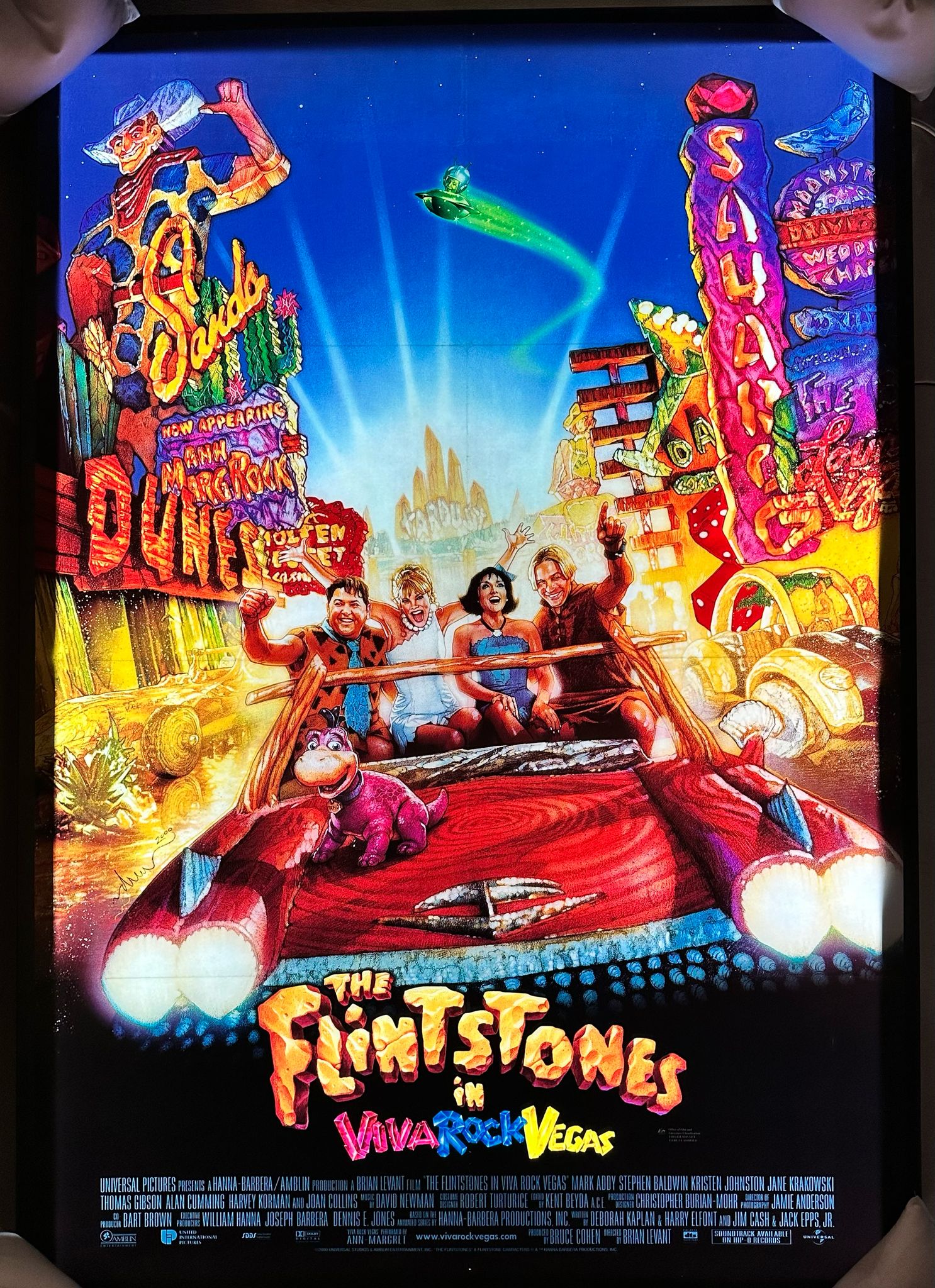 THE FLINTSTONES IN VIVA ROCK VEGAS 2000 ORIGINAL AUSTRALIAN CINEMA RELEASE  DOUBLE SIDED ONE-SHEET MOVIE POSTER