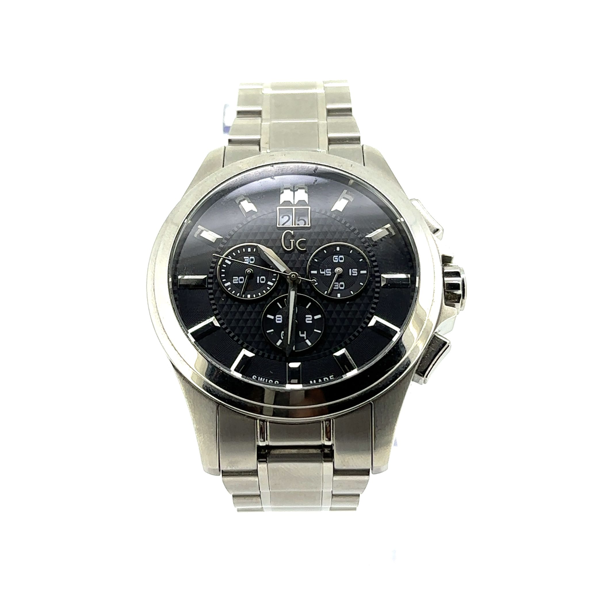 GUESS COLLECTION SWISS MADE STEEL WATCH