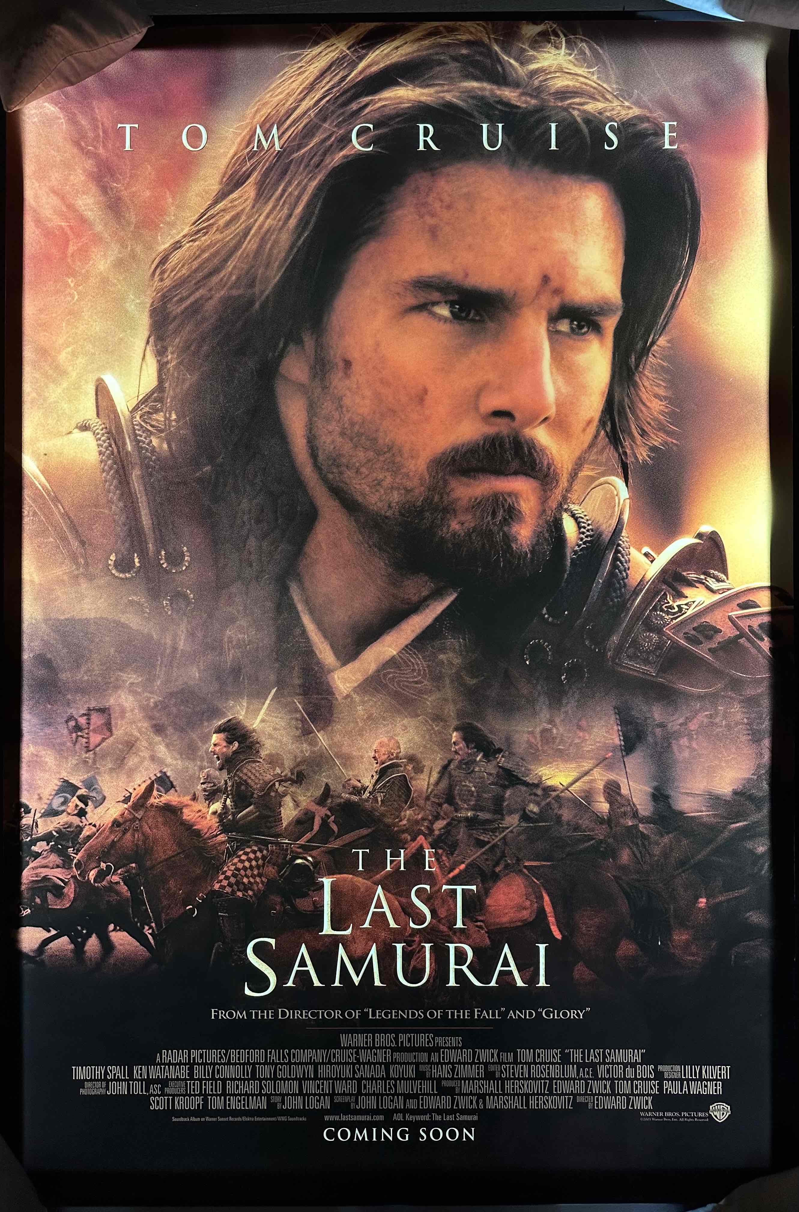 THE LAST SAMURAI ADVANCE 2003 AUSTRALIAN CINEMA DOUBLE SIDED ONE-SHEET MOVIE POSTER