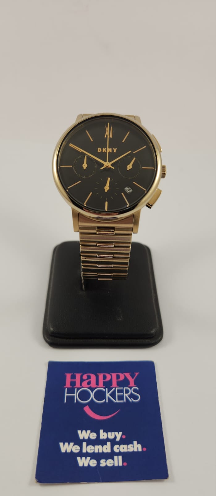 DKNY WATCH MODEL: NY-2540. 35MM GOLD COLOURED STAINLESS STEEL CASE AND BRACELET