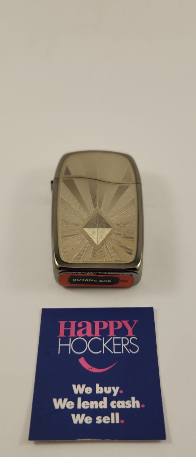 ZIPPO BLU BUTANE GAS LIGHTER MODEL: 30031. MADE IN USA. MESMERIZED DESIGN. NEVER GASSED
