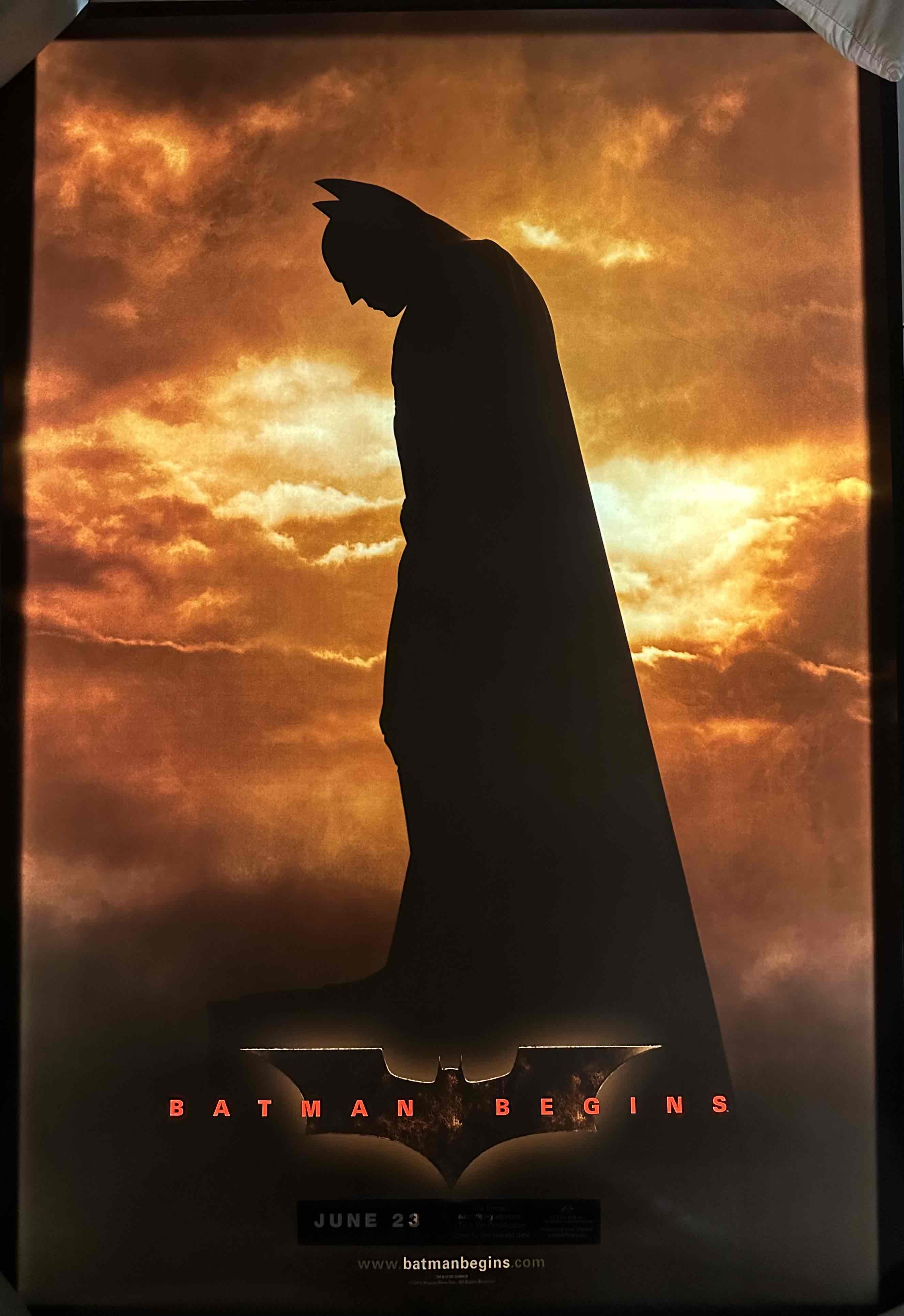 BATMAN BEGINS ADVANCE 2005 AUSTRALIAN CINEMA DOUBLE SIDED ONE-SHEET MOVIE POSTERS 27X40 INCH 69X102CM