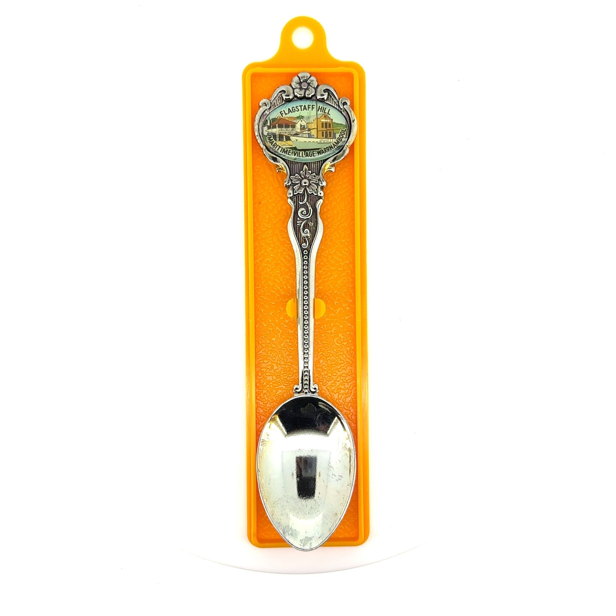 FLAGSTAFF HILL SILVER PLATED SPOON IN PLASTIC CASE