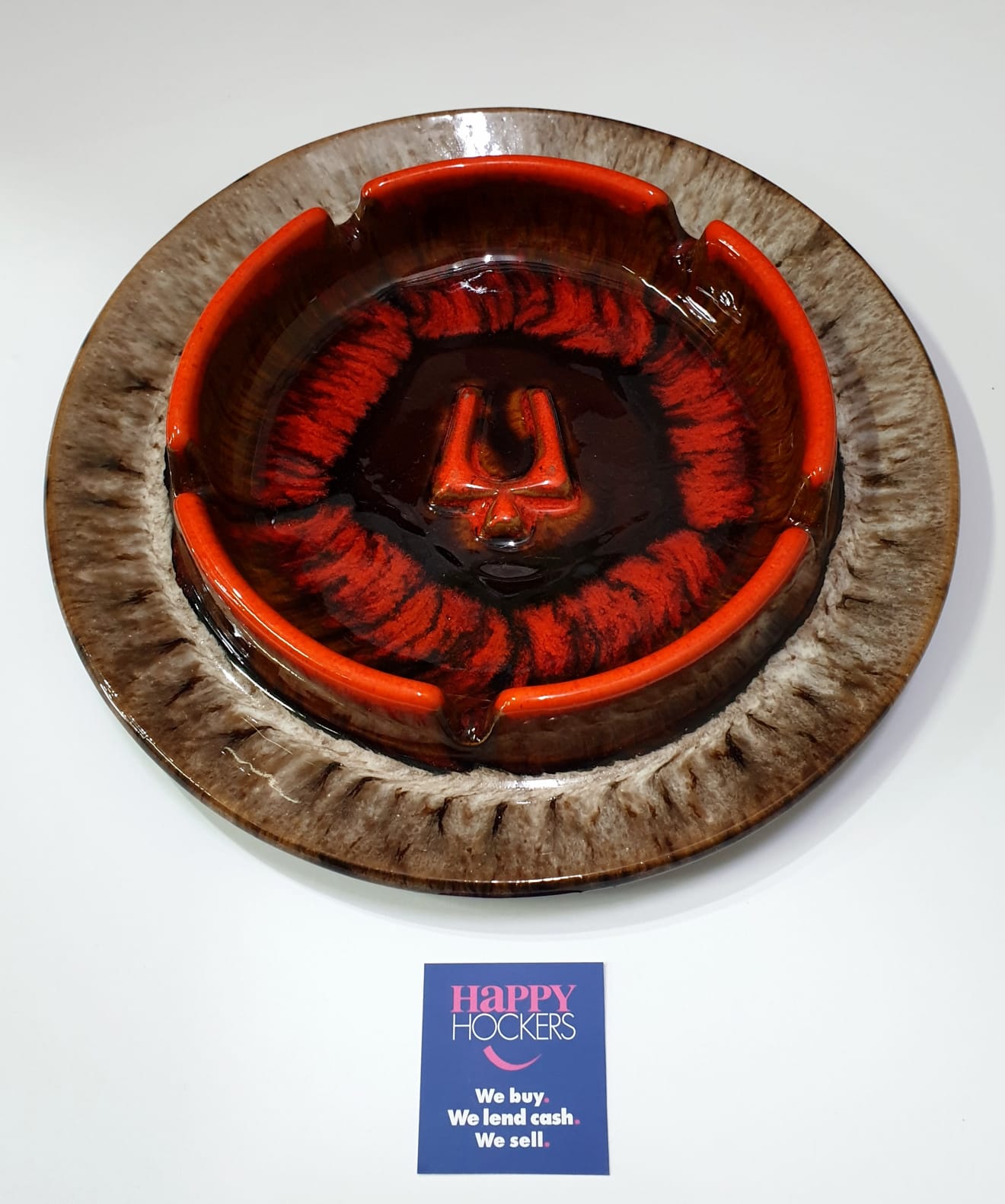 RARE DUBE’S ORIGINAL LARGE POTTERY ASHTRAY