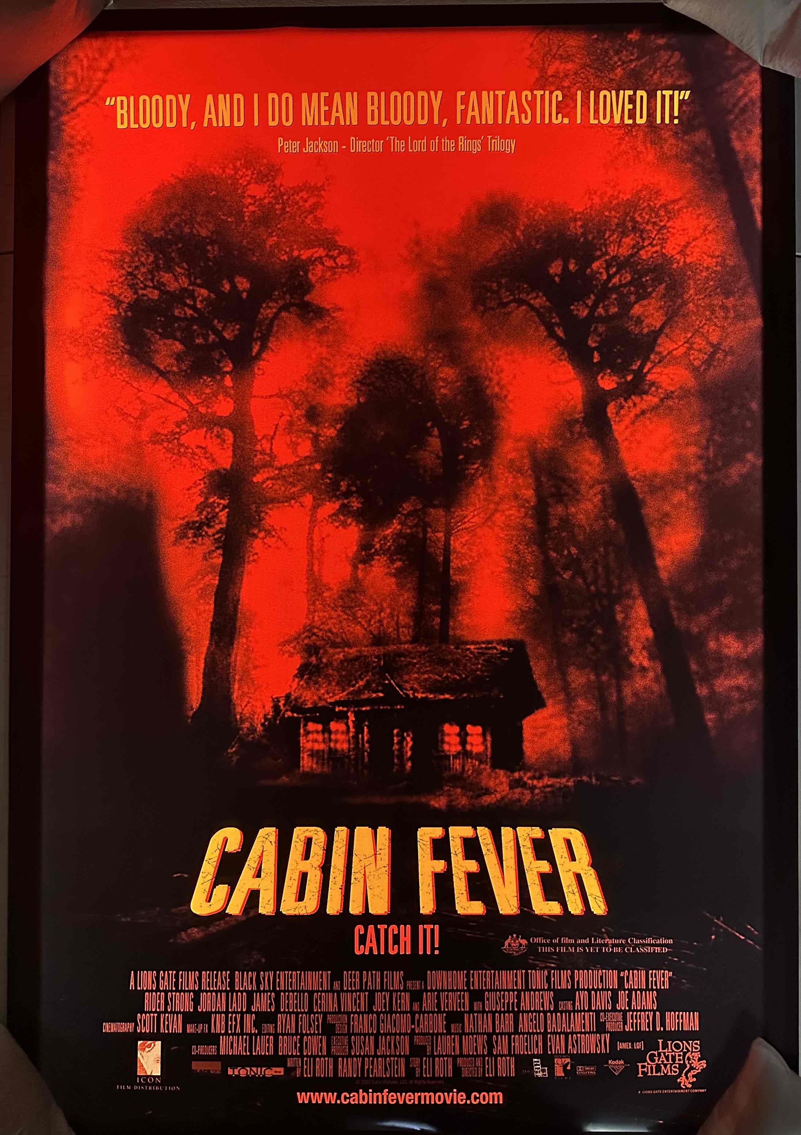 CABIN FEVER 2002 AUSTRALIAN CINEMA DOUBLE SIDED ONE-SHEET MOVIE POSTER