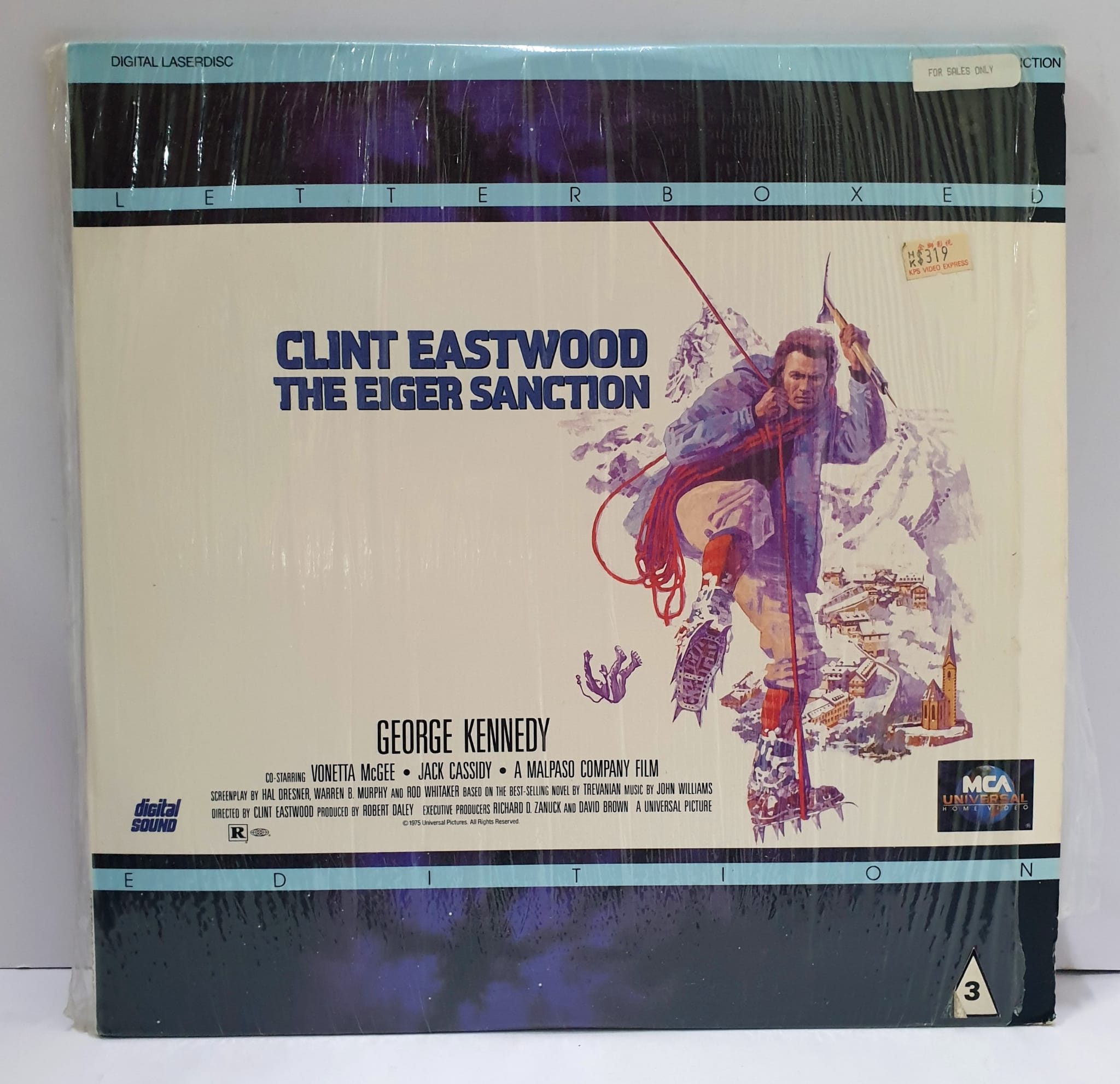 LASER DISC MOVIE: THE EIGER SANCTION. LETTERBOXED EDITION