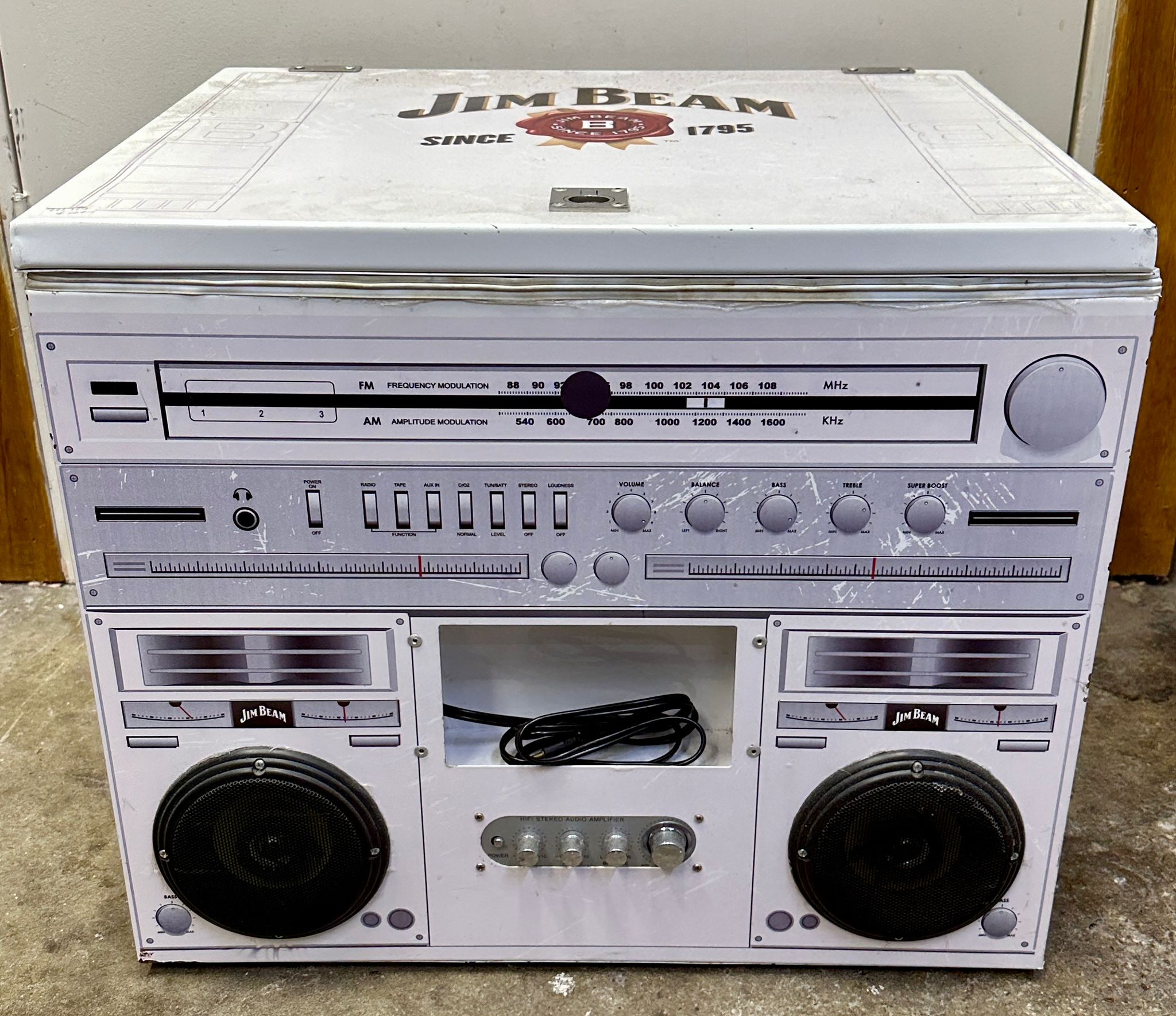 JIM BEAM PROMOTIONAL ESKY/COOLER WITH MUSIC PLAYER