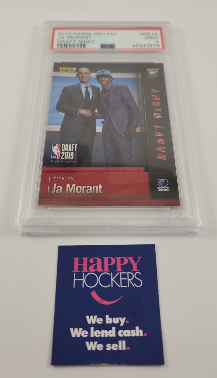 PANINI BASKETBALL CARD, INSTANT 2019 JA MORANT DRAFT NIGHT