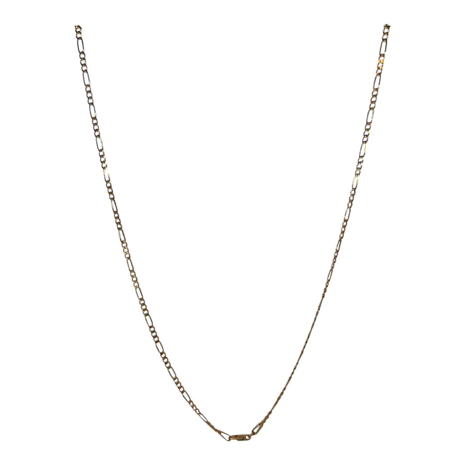 9CT YELLOW GOLD FIGARO CHAIN 4.1GMS