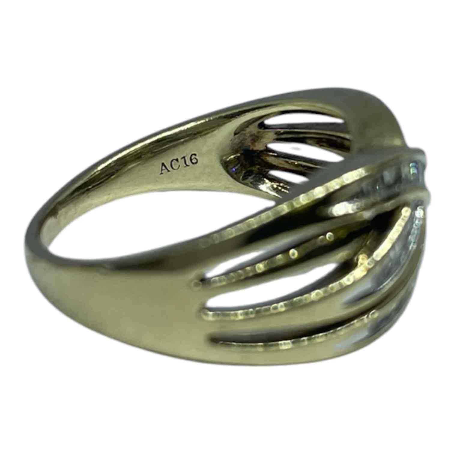9CT YELLOW GOLD TDW 0.15CTS RING