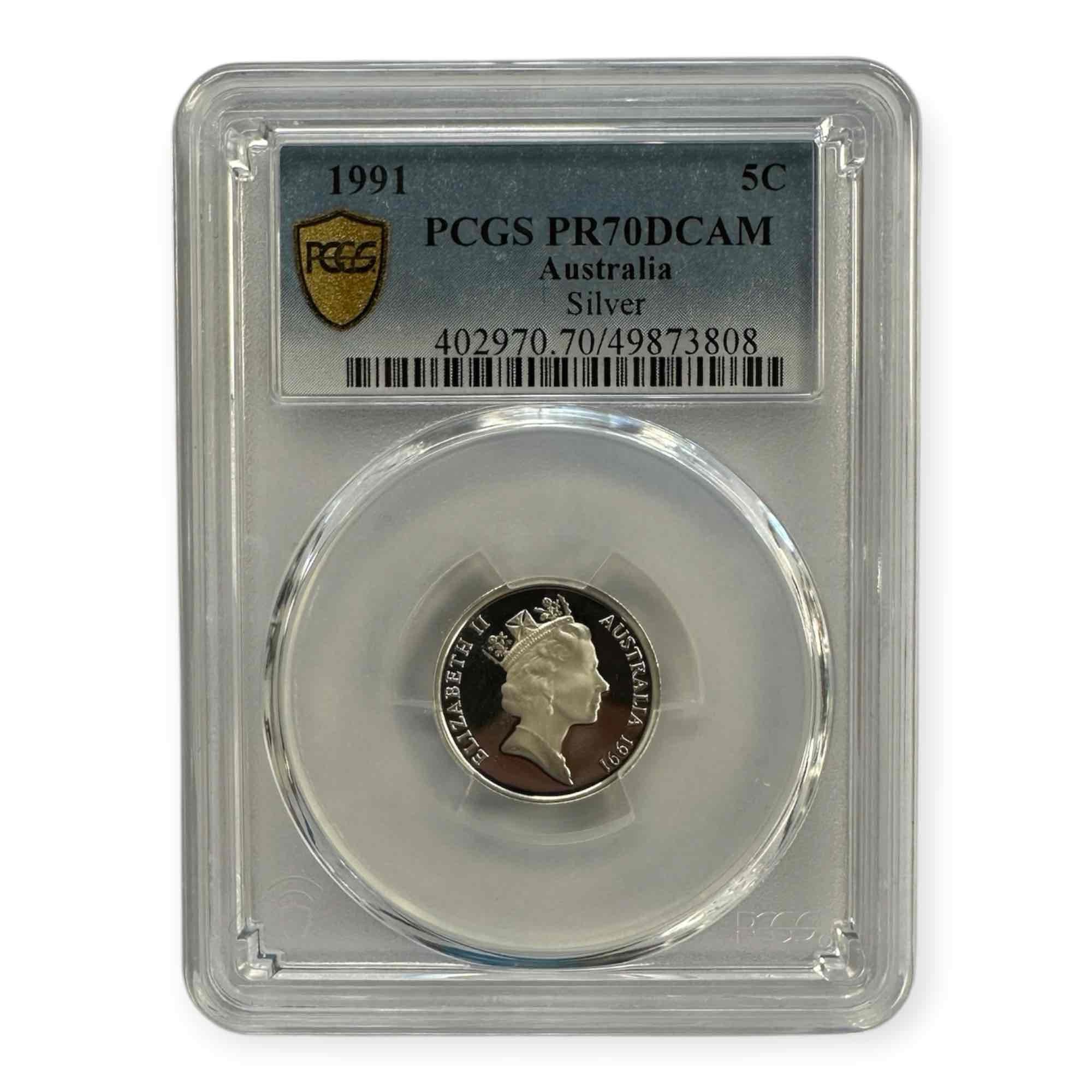 1991 Australian Silver Proof Coin – PCGS PR70DCAM