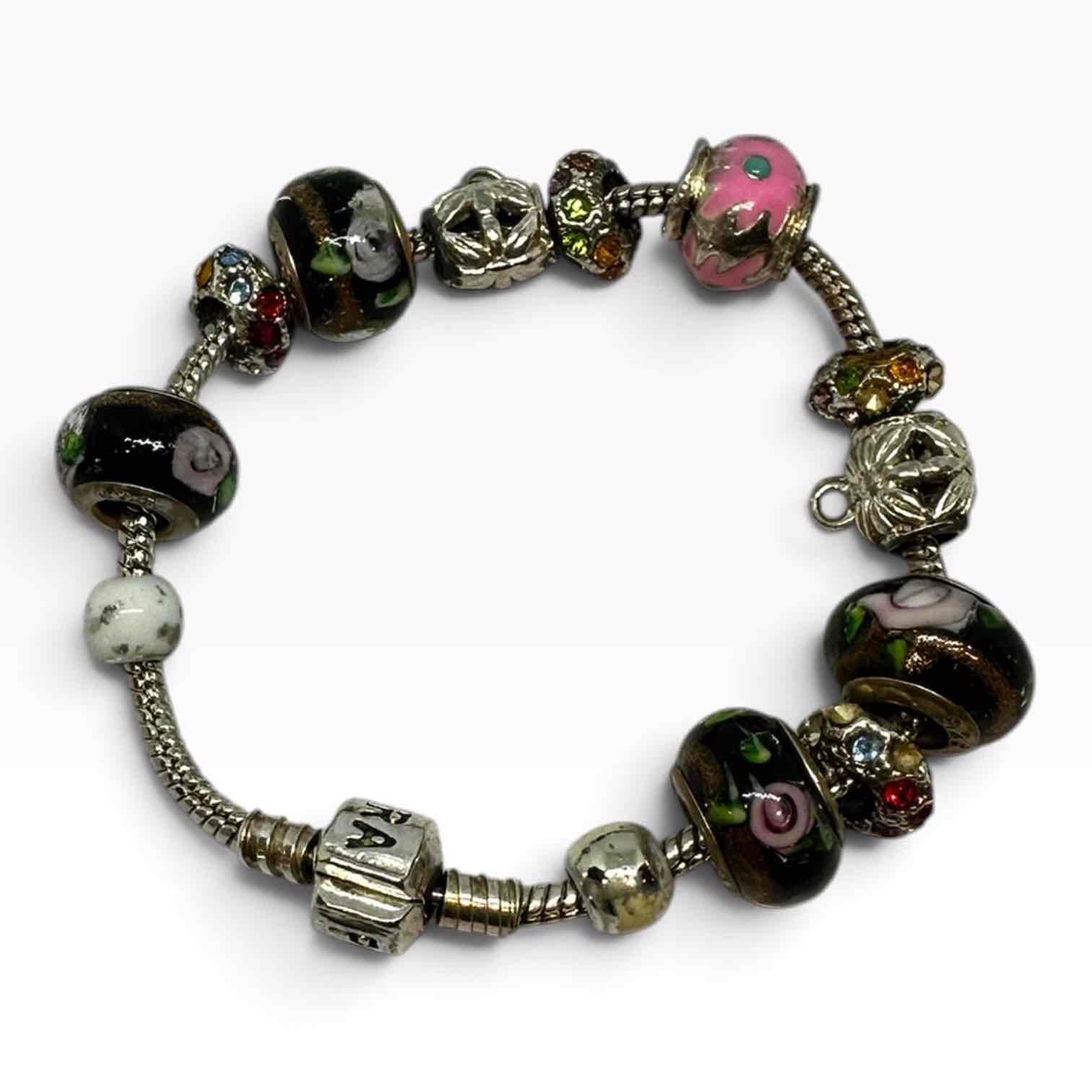 925 PANDORA BRACELET WITH CHARMS